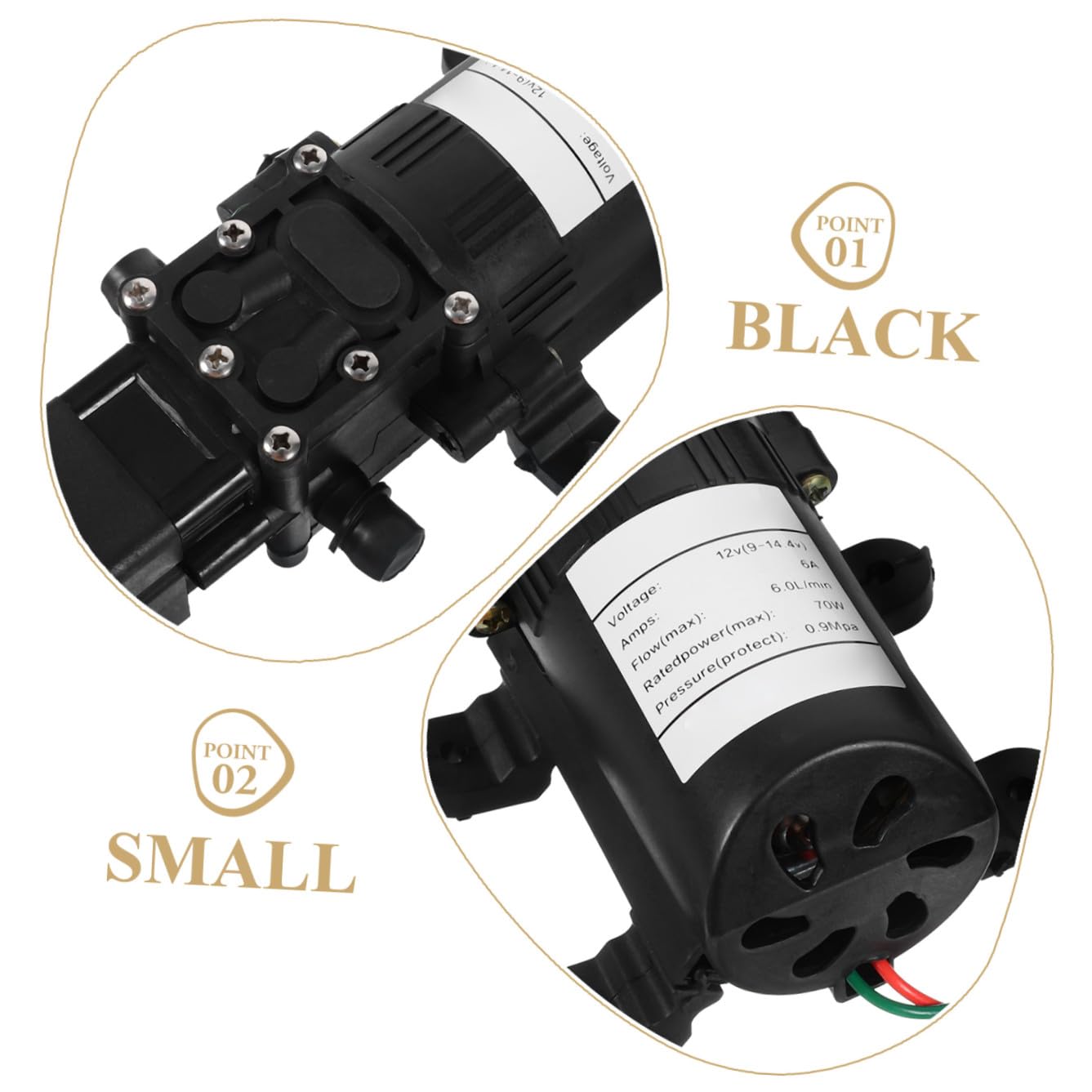 Bomba de Diafragma Eléctrica 12v 70w 6l/ para Transferencia Automática