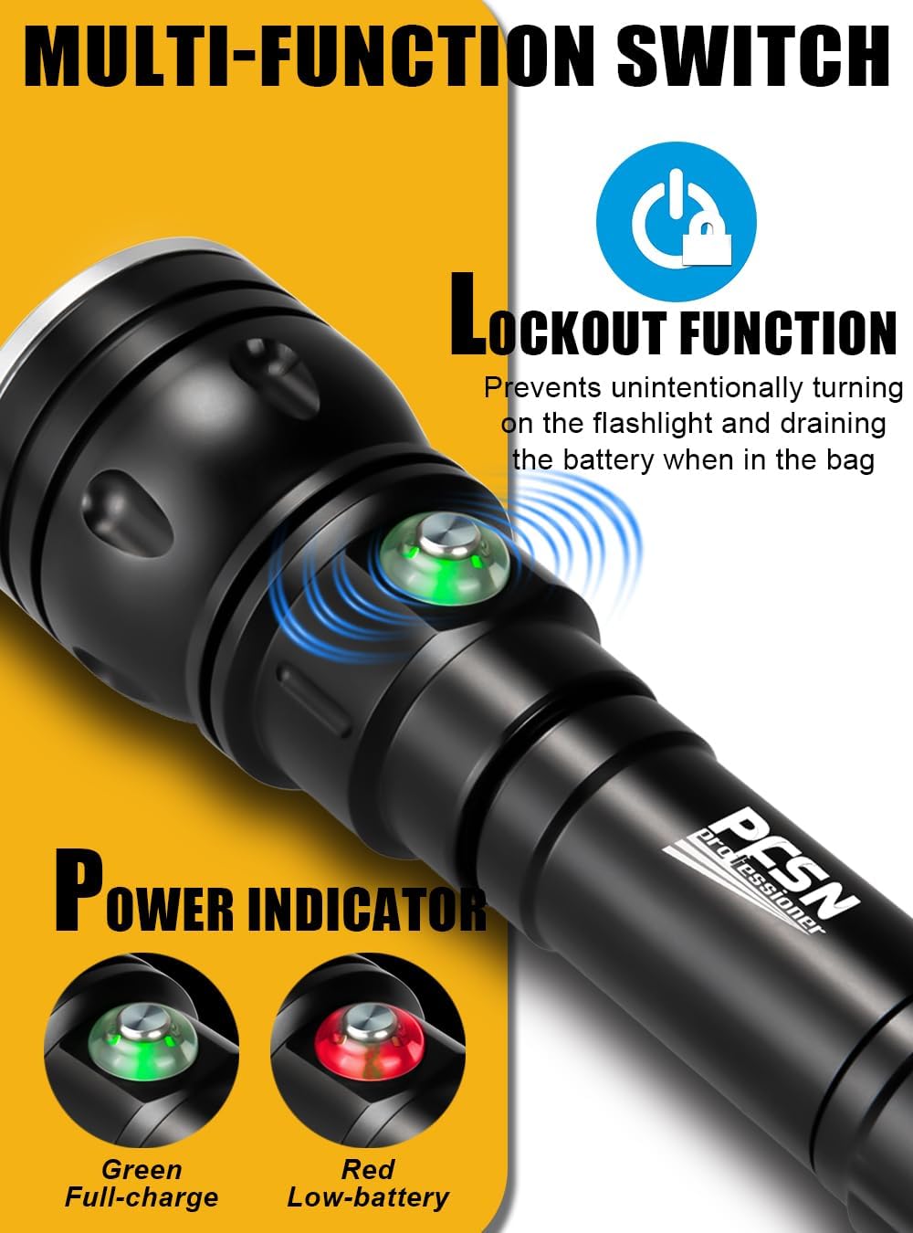 Scuba Dive Light Diving Flashlight High Lumens Underwater Flashlight 150m Waterproof, 400m Long Throw Beam Diving Light, Best Rechargeable Dive Torch for Diver Snorkeling, Caving