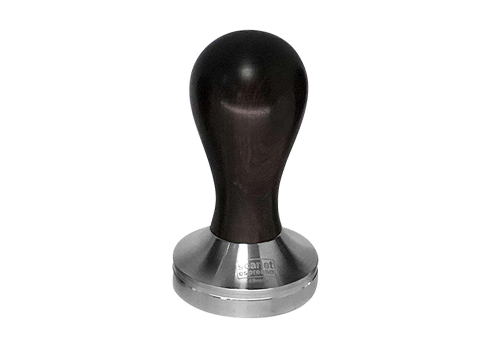 Scarlet espresso | Tamper Classic, stijlvol espresso-stempel met ergonomische greep van edelhout, voor perfecte espresso, barista-gereedschap, 58 mm, sandelhout, donkerbruin