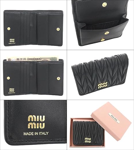 Amazon | [ミュウミュウ] 財布(二つ折り財布) 5MV204 AFPP ネロ