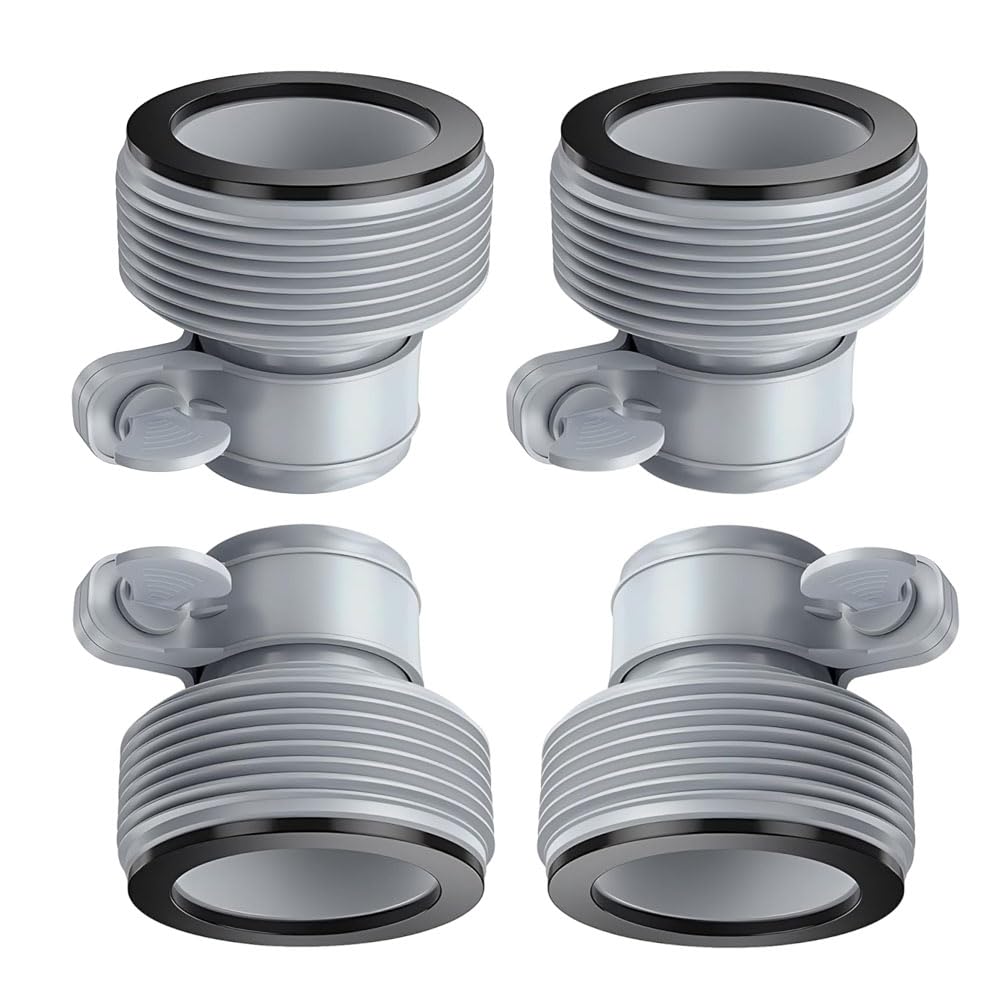 4 sztuki adaptera węża basenowego, złącza węża basenowego, spiralne złączki rurowe, akcesoria basenowe do złączek 1,5" (B)
