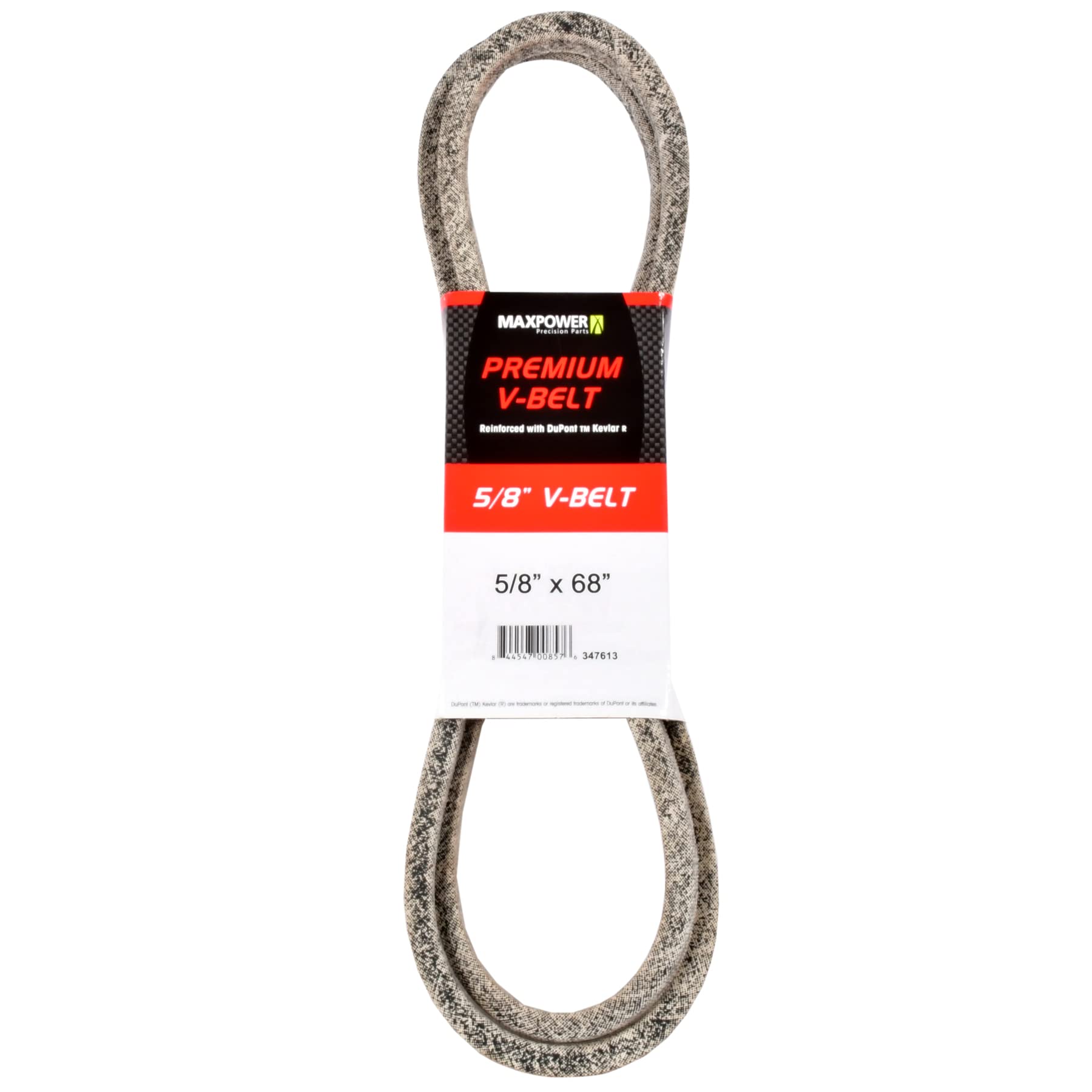Maxpower 347613 Premium Belt Reinforced with Kevlar Fiber Cords, 5/8" x 68"