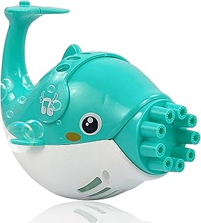 مسدس فقاعات بتصميم دولفين جاتلينج للاطفال، صانع فقاعات دولفين، لعبة لطيفة مع محلول فقاعات قابل لإعادة التعبئة، صانع فقاعات أوتوماتيكي من مابرون