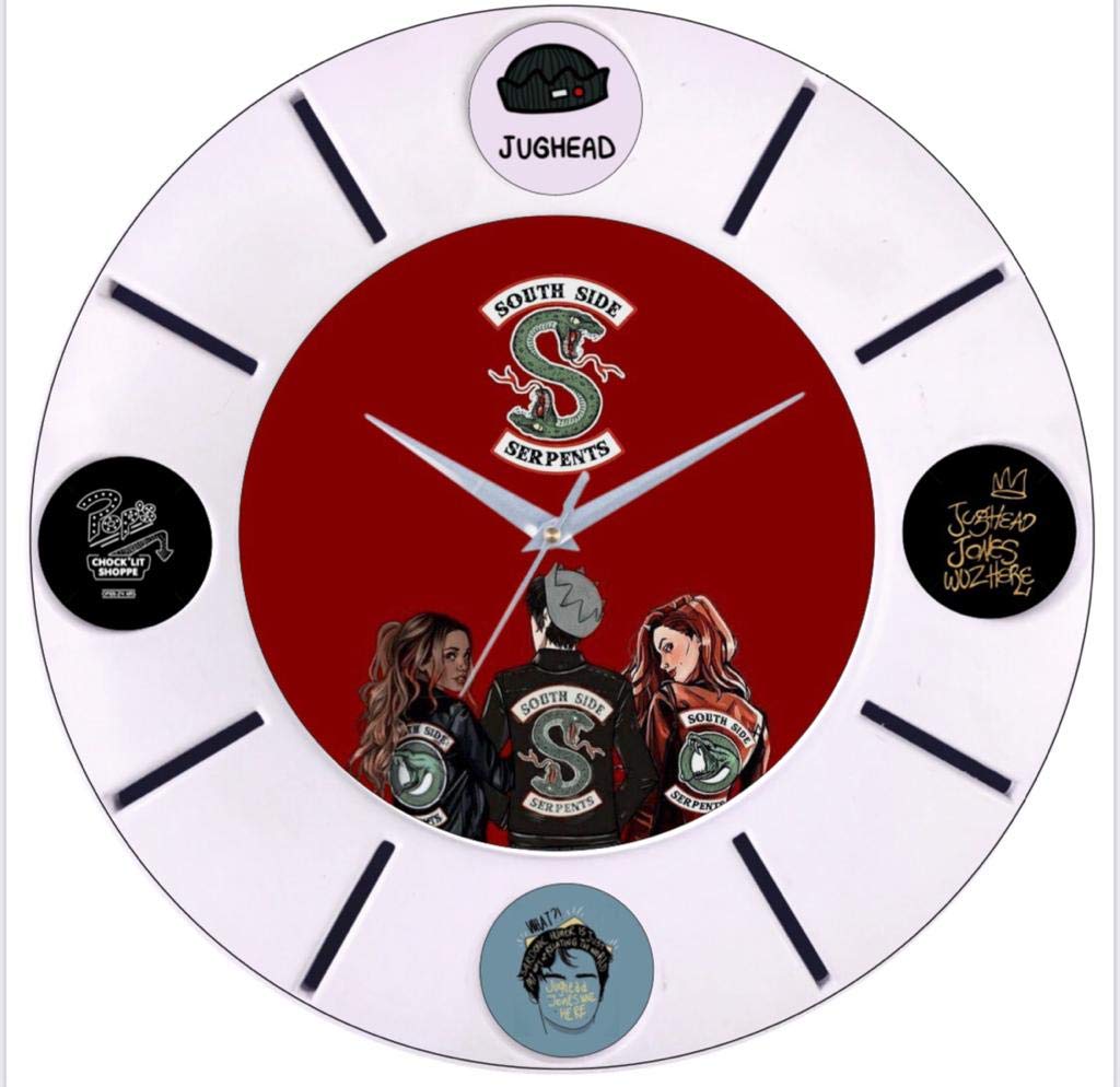 PINKLIPS SHOPPINGPinklips Shopping Designer Riverdale Southside Serpents Theme Decorative Wall Clock (White) - CLSSS01