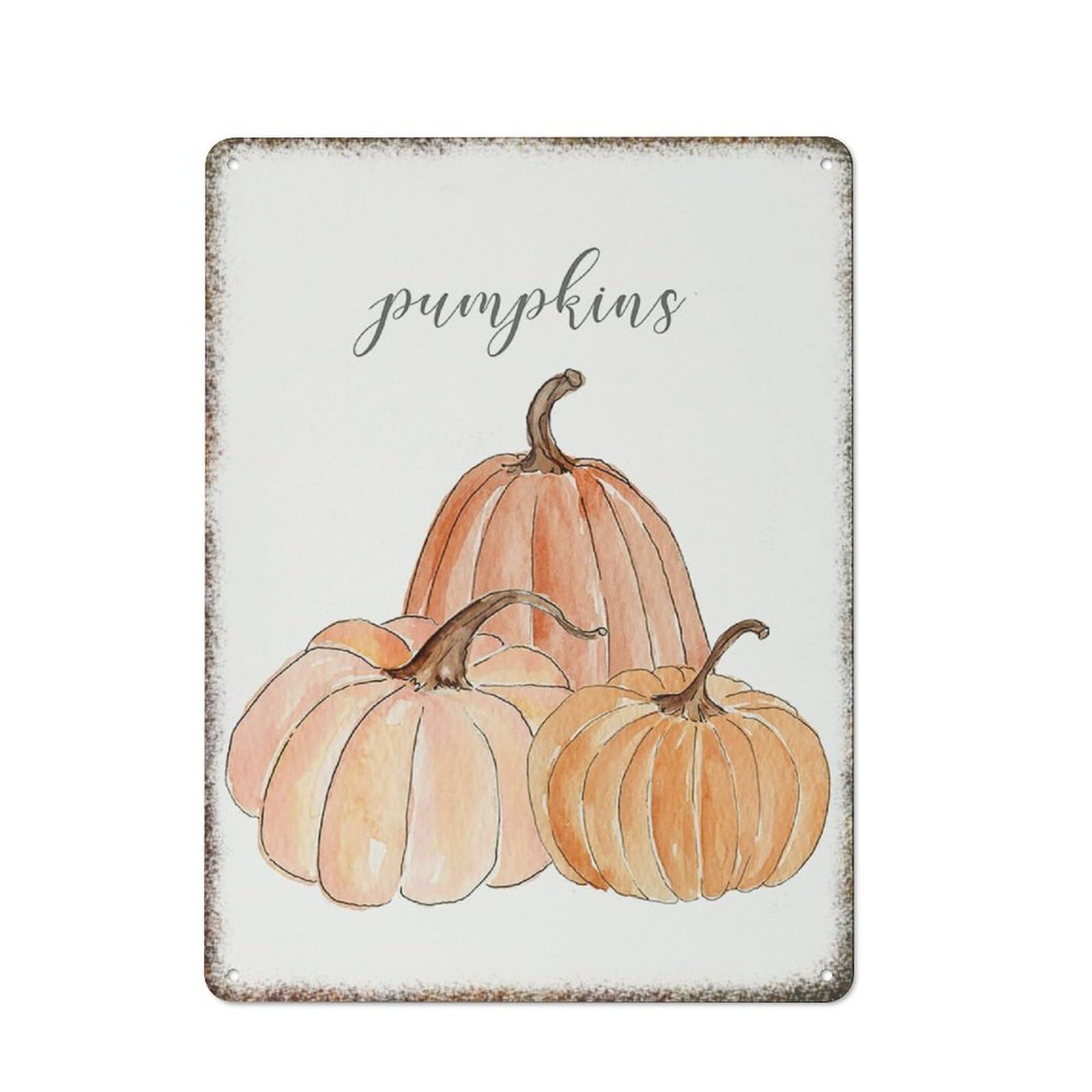 Farm Fresh Pumpkins Autumn Farmhouse Home Wall Art Sign 8x12 inch