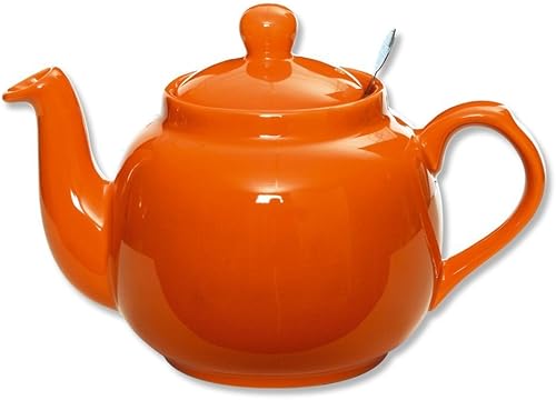 Miniatura 62 de London Pottery Farmhouse - Tetera pequeña con infusor, cerámica, verde, 2 tazas (20.3 fl oz) Verde,Rosado,Agua,Azul Francés,Brillo