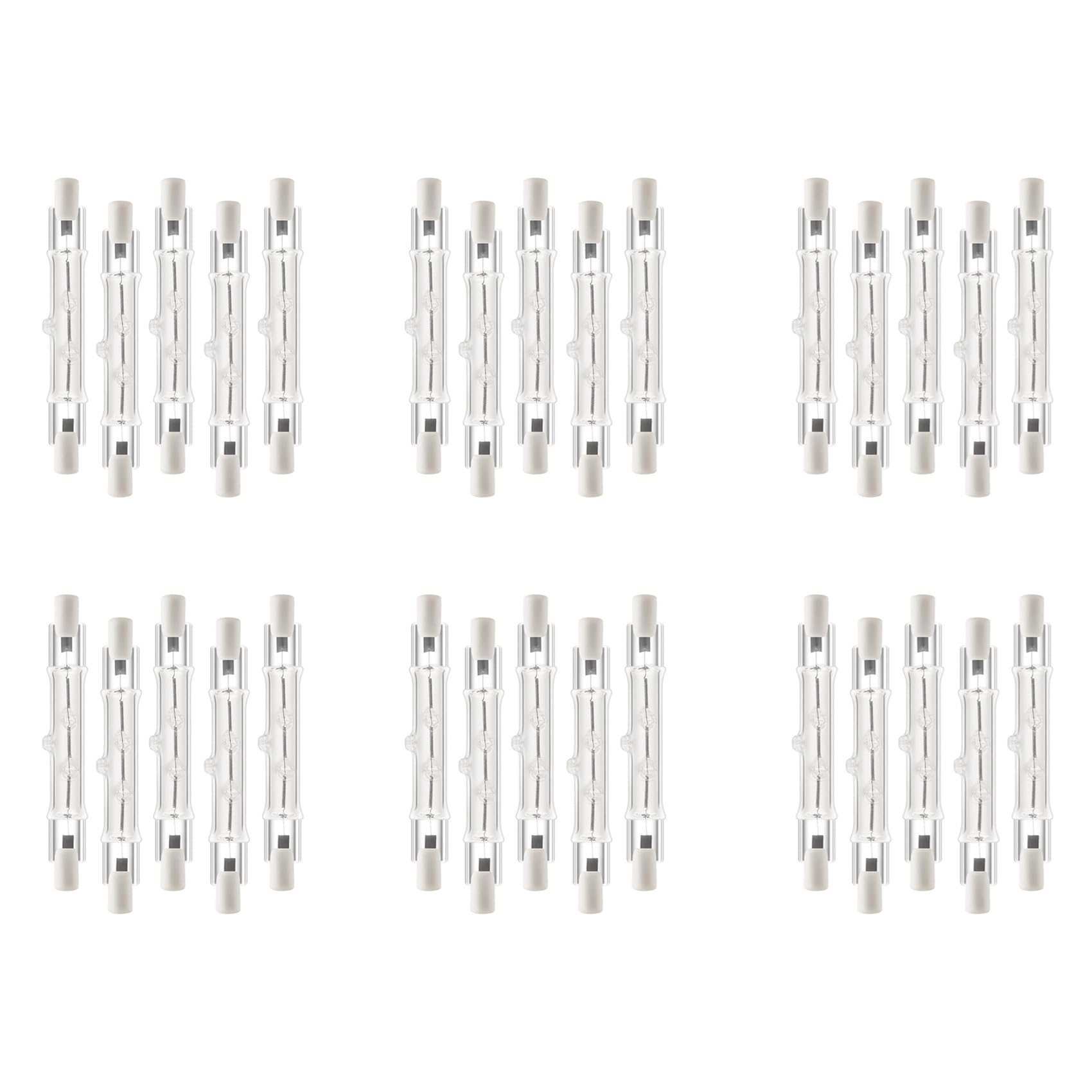 Hndhbfgrt 30 Pack R7S 118mm 300W 230V,R7S Linear Light Bulb, Dimmable for Construction Work Landscape