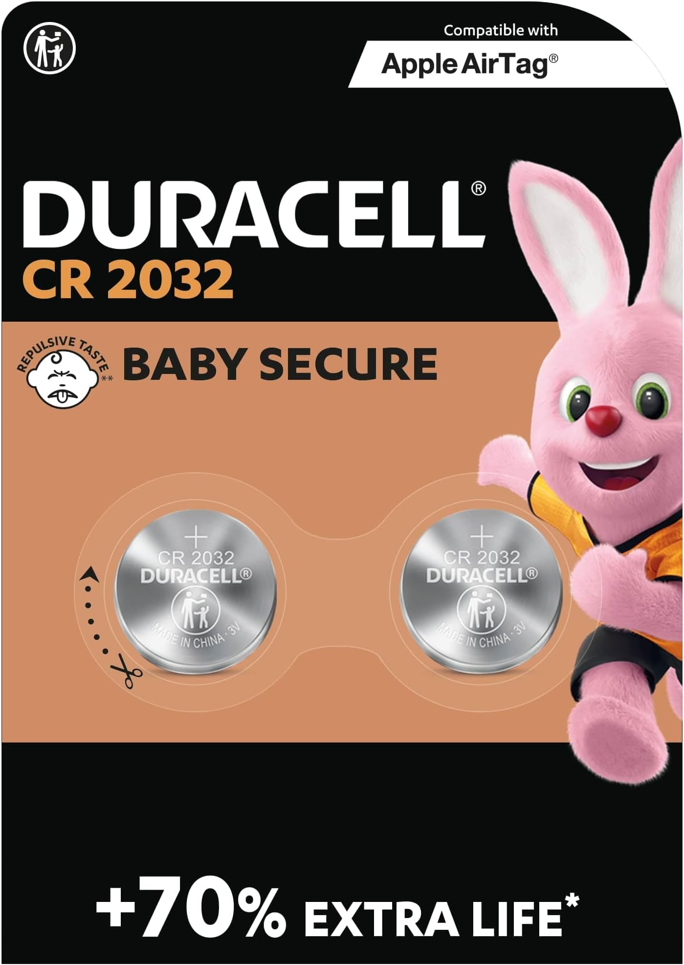 Duracell Specialty 2032 Lithium Coin Cell 3V Pack of 2 (CR2032 /DL2032 Designed for use in Keychains, Scales, Wearables and Medical Devices)