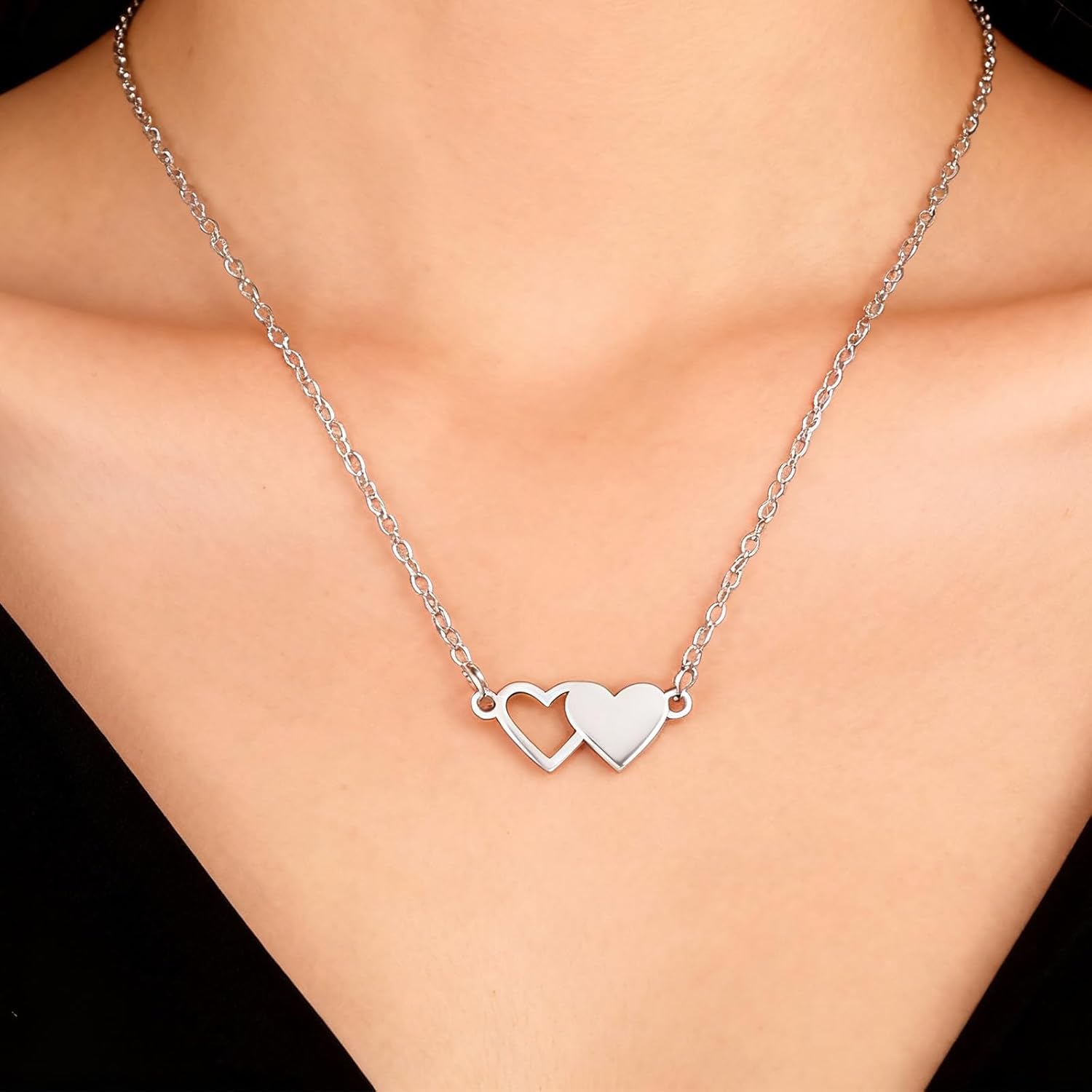 HUASAI Friendship Necklace for 2/3/4/5 Women - BFF Heart Matching Best Friend Necklace - Birthday, Graduation Gifts for Her, Sister, Bestie - Image 3