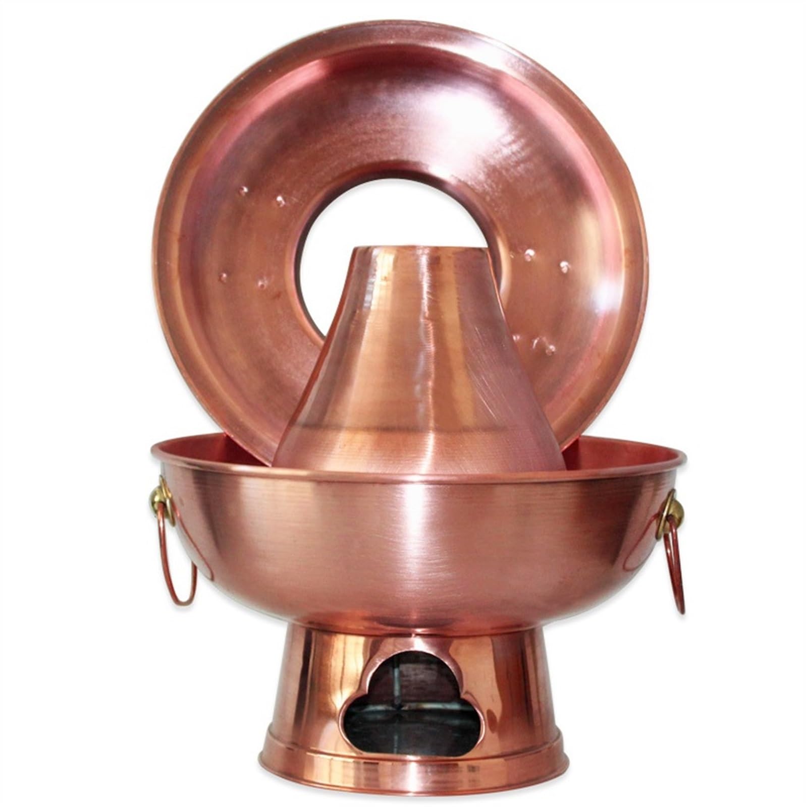 Hot Pot Tradycyjny Stary Pekiński Gorący Kociołek Miedziany Przezroczysty Zupa Garnek Na Węgiel Drzewny Dla Przyjaciela Rodziny Garnki Patelnie(30cm)