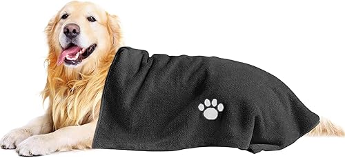 Miniatura 29 de Paquete de 3 toallas de microfibra para perros secados, súper absorbentes y suaves, 40 x 23.6 pulgadas, toallas de secado perfectas para perros