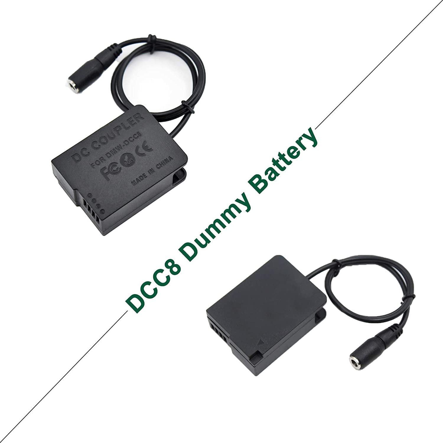 DMW-DCC8 DMW-AC8 zasilacz DC ładowarka do PANASONIC DMC-FZ200, FZ1000, GH2, G5, G6, G7 (wymiana baterii PANASONIC DMW-BLC12)