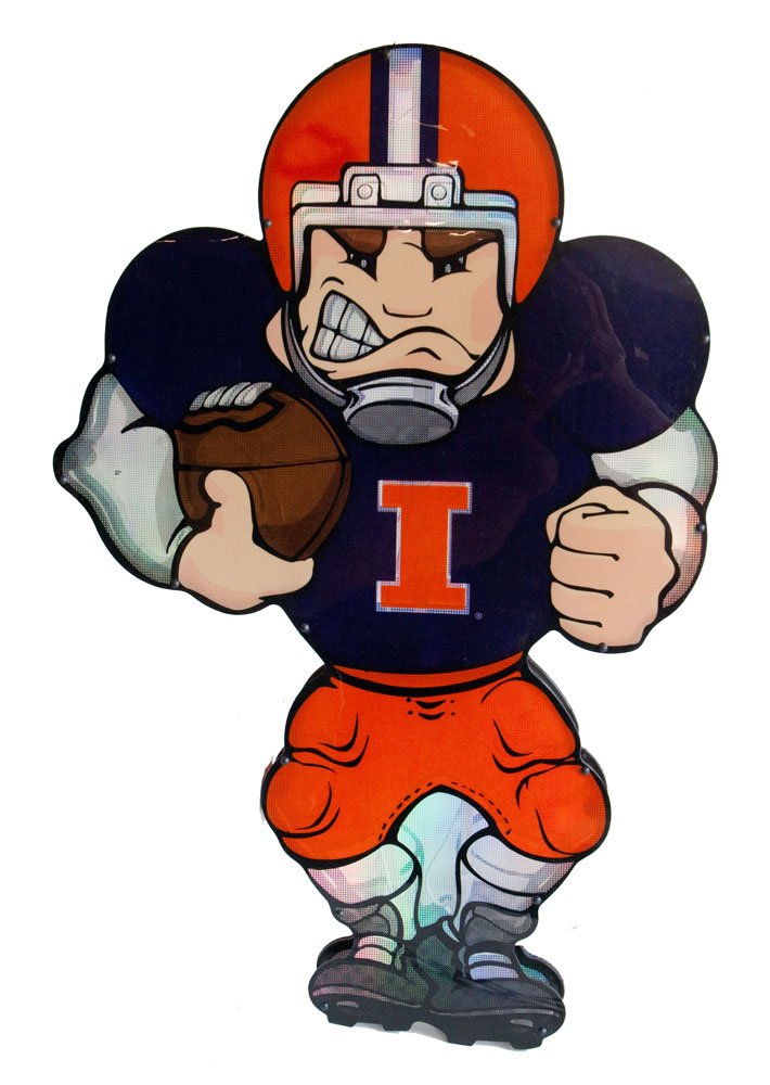 Illinois Fighting Illini Window Light-Up Player