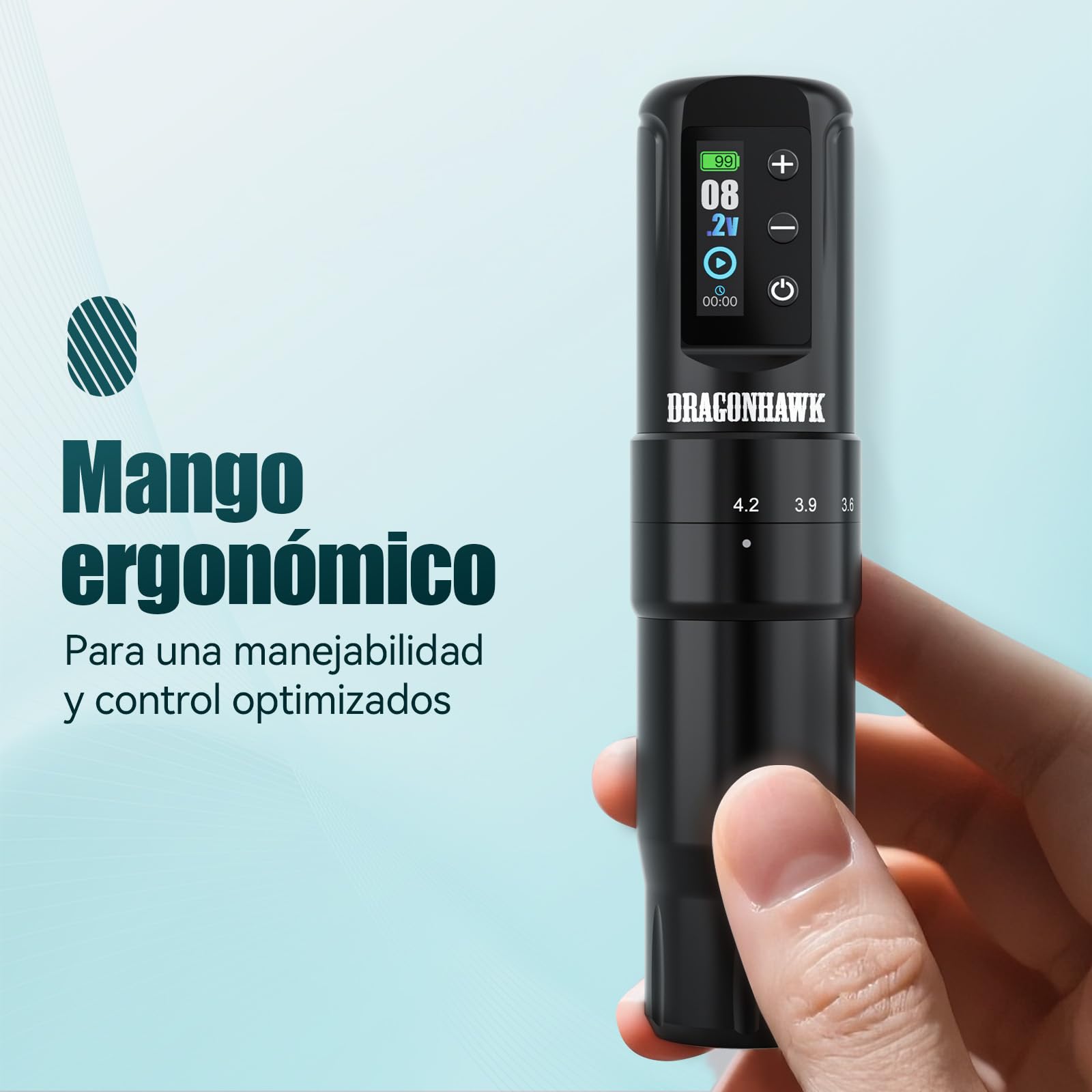 Dragonhawk Atom2 Pro Rotativa Máquina de Tatuar Inalámbrica 7 Strokes Length 2.4-4.2mm