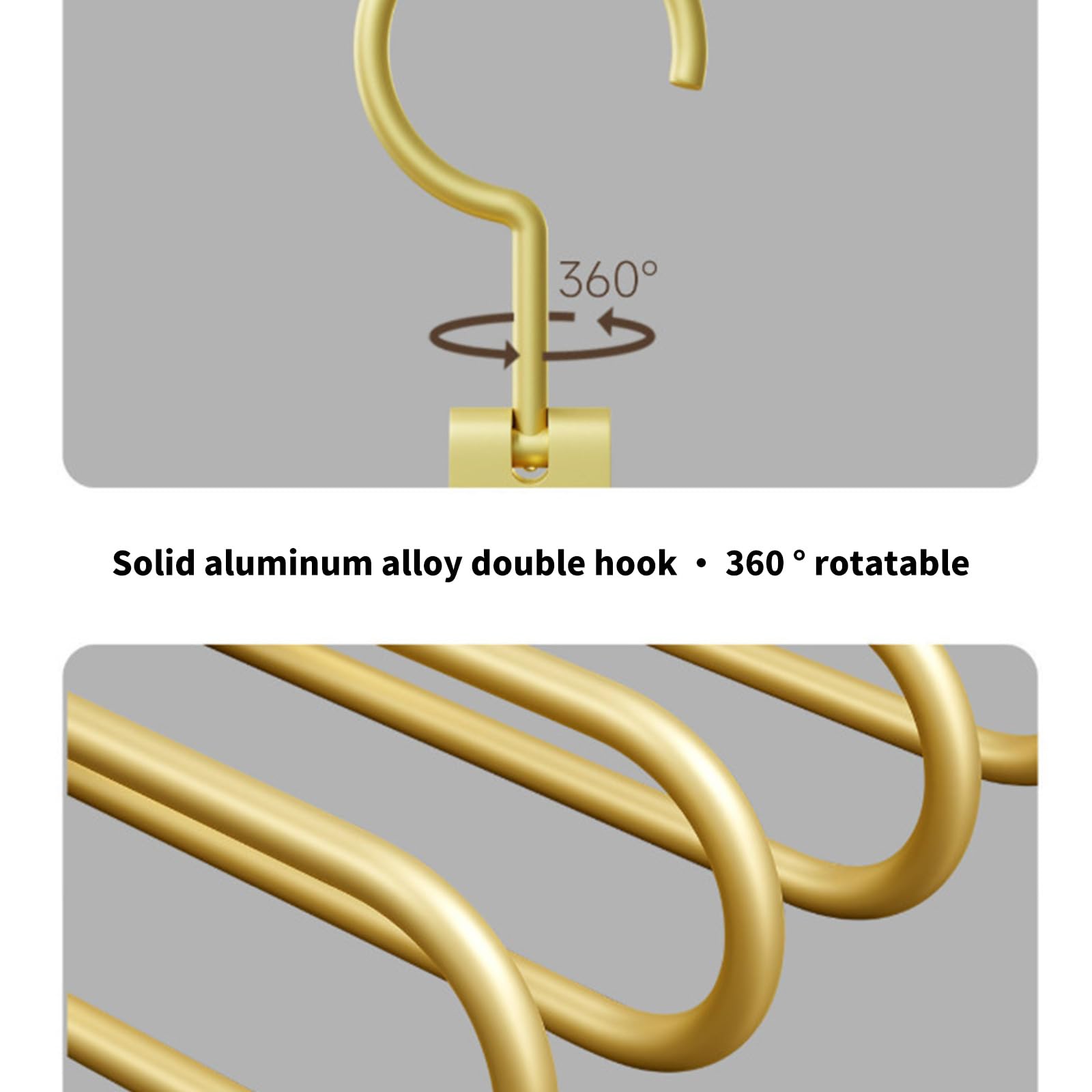 Platzsparender, vielseitiger Kleiderbügel aus Aluminiumlegierung für Hosen, Röcke und Schals Zusammenklappbarer Hosenständer für Zuhause und Waschküche Kleiderbügel aus Aluminium