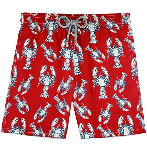 Father and Son Matching Swim Trunks Red Lobster (Small (Adult))2