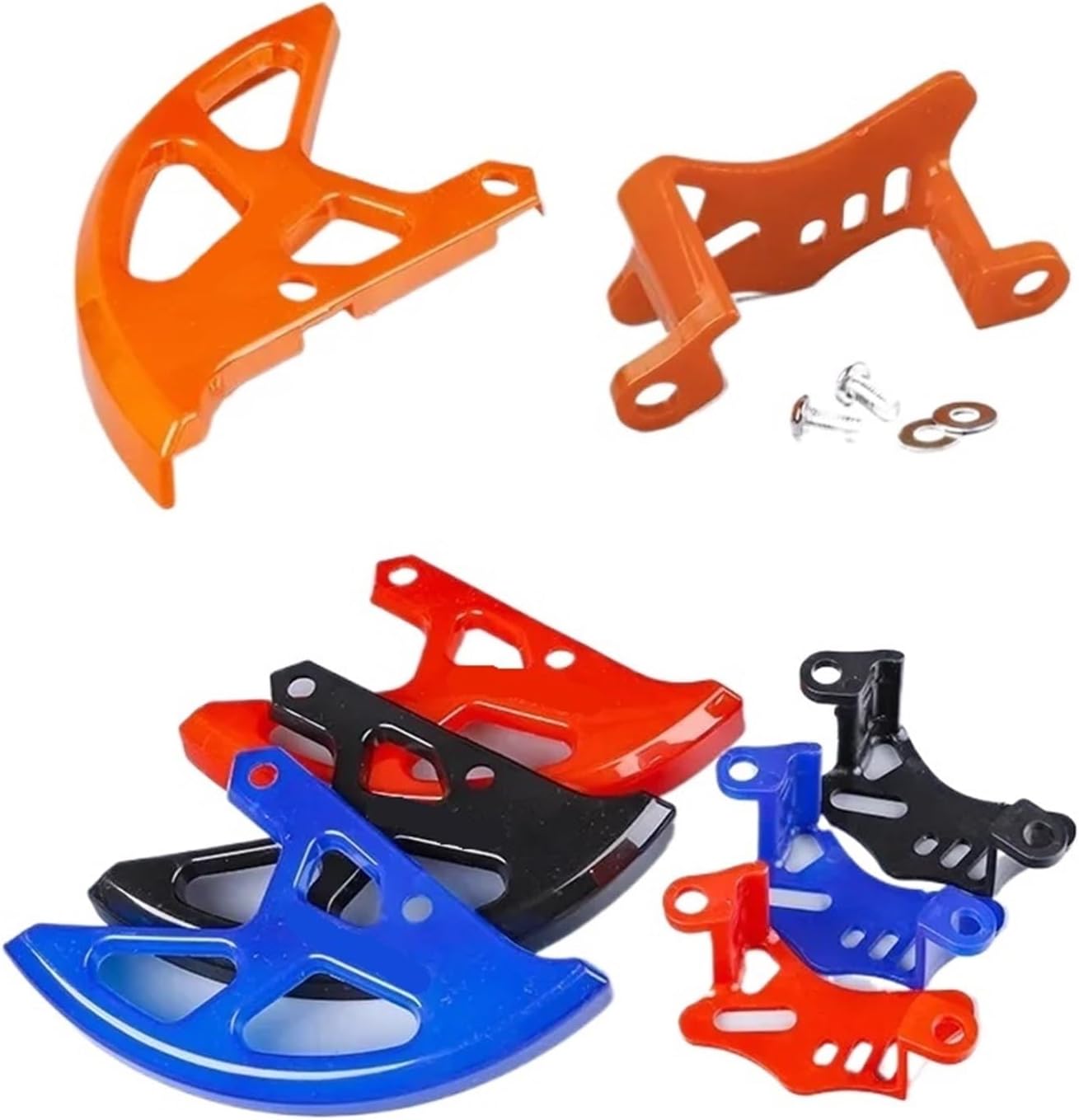 Rear Motorcycle Brake Disc Caliper Guard Suitable Compatible with CR 125 CRF 250 450 250R 450R 250X 450X(Brake Set Blue)