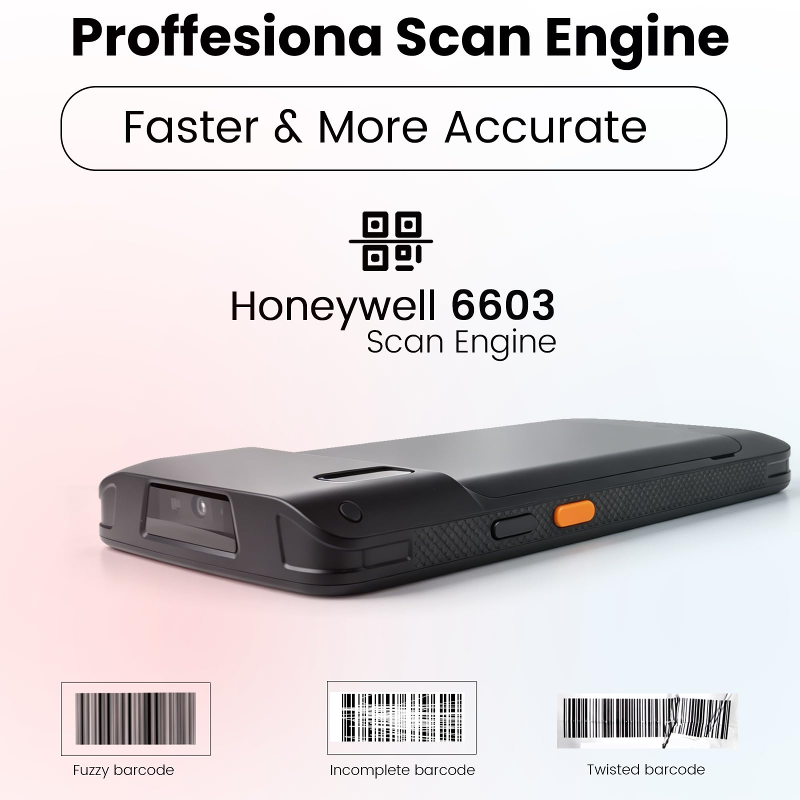 Kayoote S4 Scanner di Codici a Barre Android 10, PDA Computer Mobile Schermo Intero 5.5", Android PDA 4+64GB, Motore Scansione 6603, Terminale Dati Palmare, Nano SIM, Scanner 1D/2D/QR, Inventario