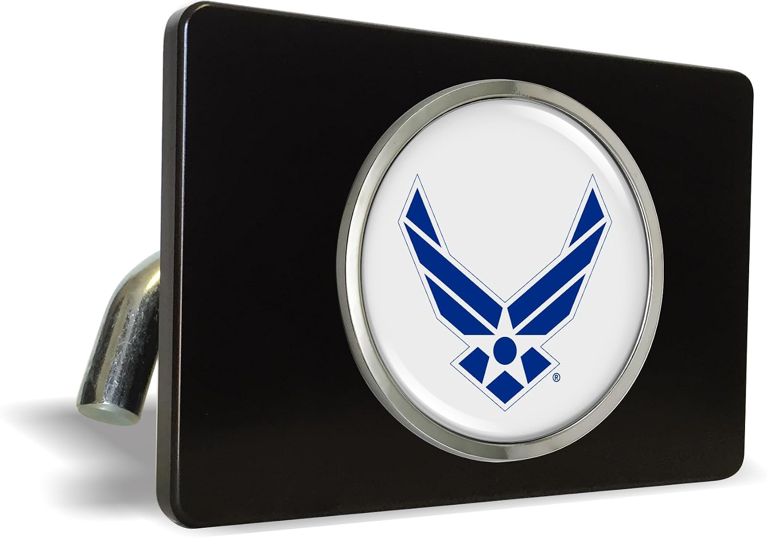 [Officially Licensed Product] - Premium Quality Anodized Billet Aluminum UV Resistant Metal Car Trailer/Tow Hitch Cover for 2" Receivers with Chrome Emblem - United States Air Force USAF Retired