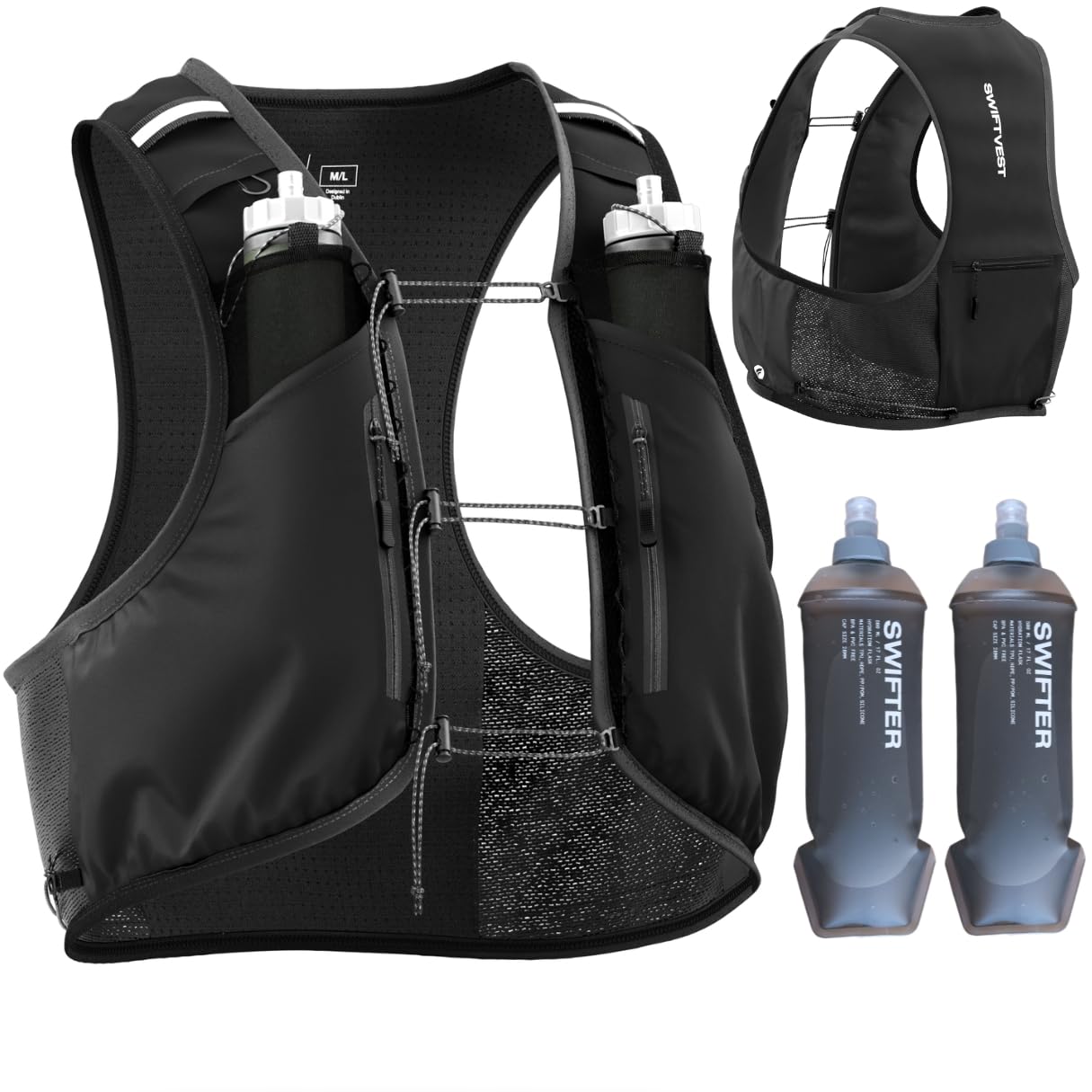 Trail Running Vest | Phone Holder for Running | Hydration Backpack | Lightweight Running Pack | Water Bottle Holder | Running Essentials | 10+ Pockets for Running Accessories - Men & Women