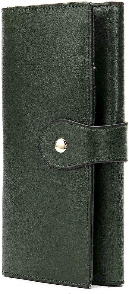 [AMVIKS] 財布、レザー財布、携帯電話パック、クラッチバッグ、レディース、ブルー