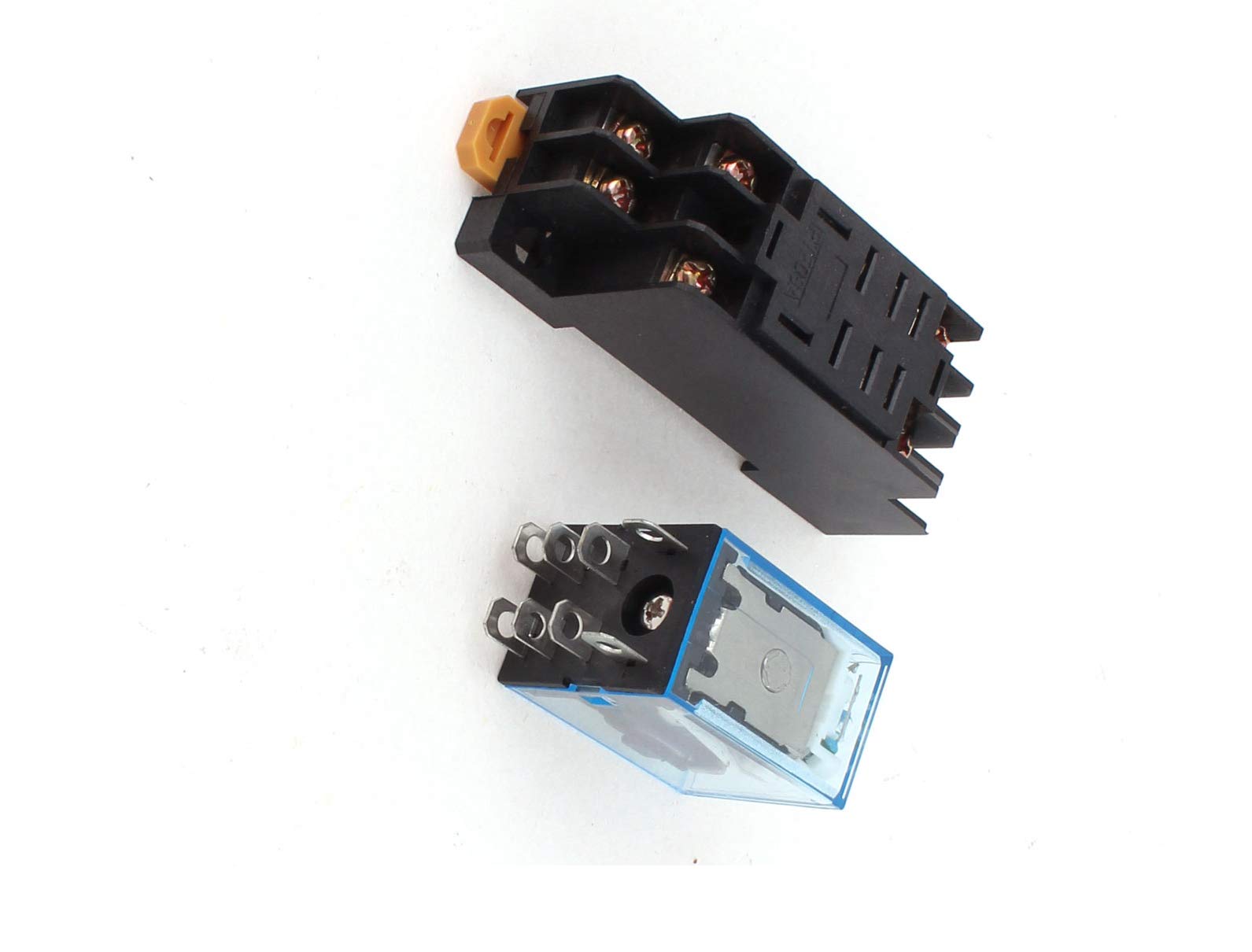 3Pcs DC Switches 12V Coil 8 Pin DPDT Green LED Lamp Electromagnetic Foot Switches Power Relay Relais