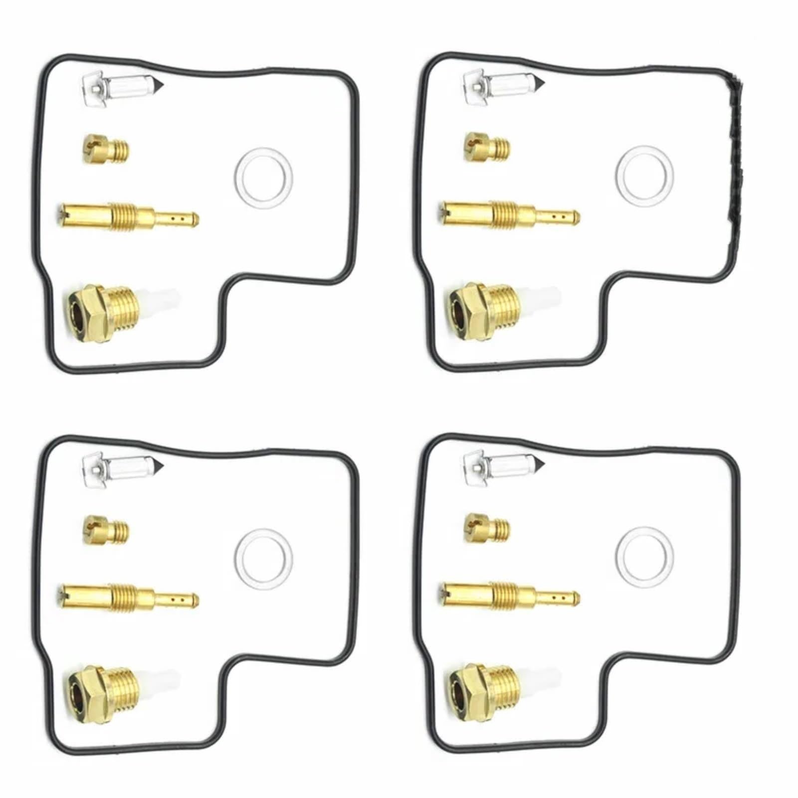 Kit Carburador Repuesto Kit Reparación Carburador Para CBR1000F Para Hurricane 1987-1991 Junta De Cámara De Carburador Válvula De Flotador Aguja Flotador Diafragma Vacío(4 carb kits)