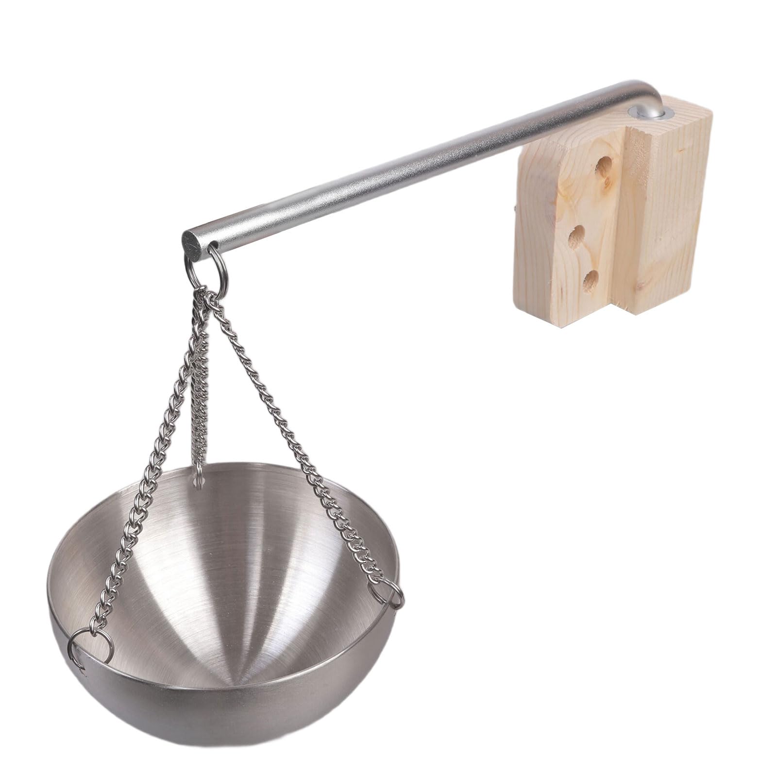 Sauna Aromatherapies Oil Holder Essential Oil Fragrances Diffuser Bowl Stainless Steel Sauna Oils Cup with Wood Plate Stainless Steel Cup