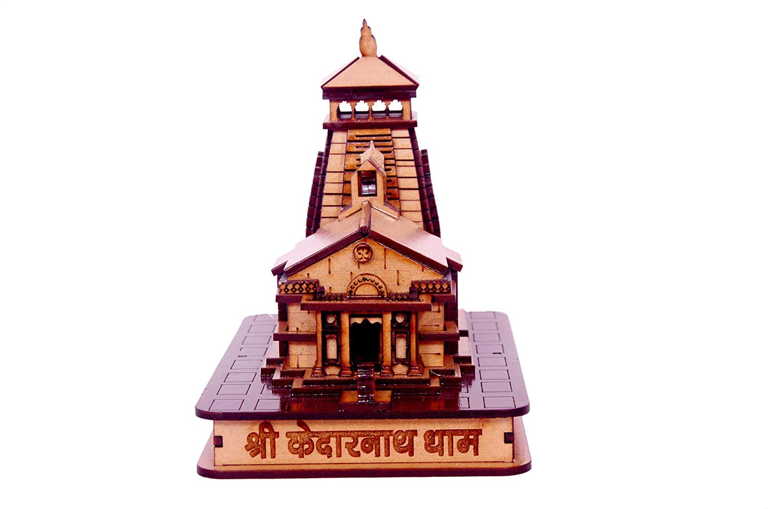 Buy Spacetouch Wooden Kedarnath Temple Miniature 3D Handmade Kedarnath
