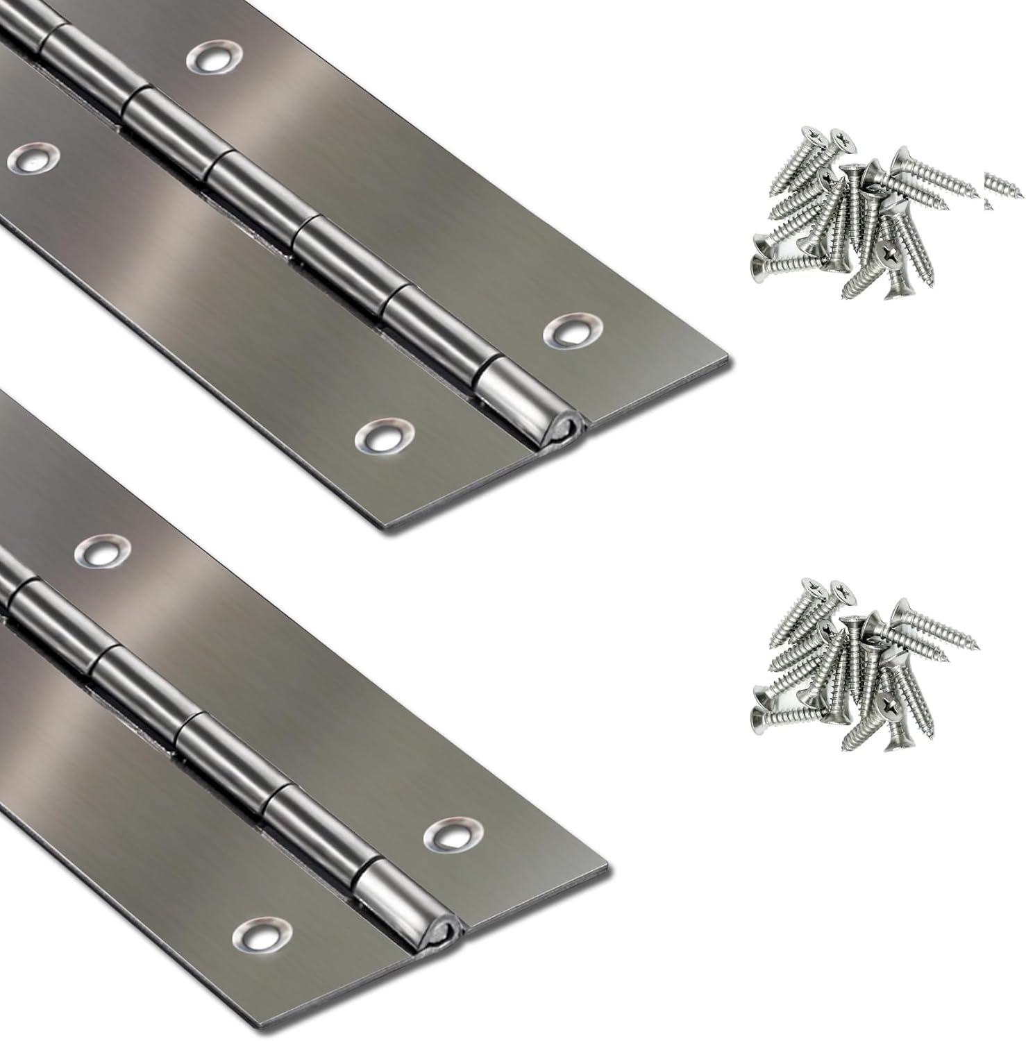 2 PCS Piano Hinge 12 Inch x 3 Inch Heavy Duty Stainless Steel Piano