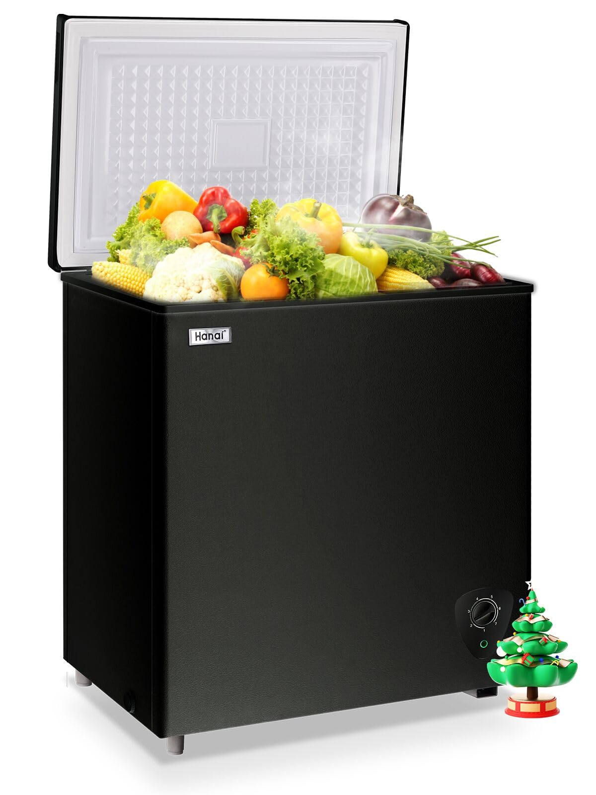 WANAI BCD110black 5 cu ft Chest Freezer White