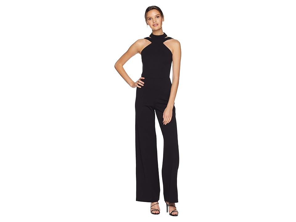 

Bebe Choker Neck Jumpsuit (Black) Women's Jumpsuit & Rompers One Piece