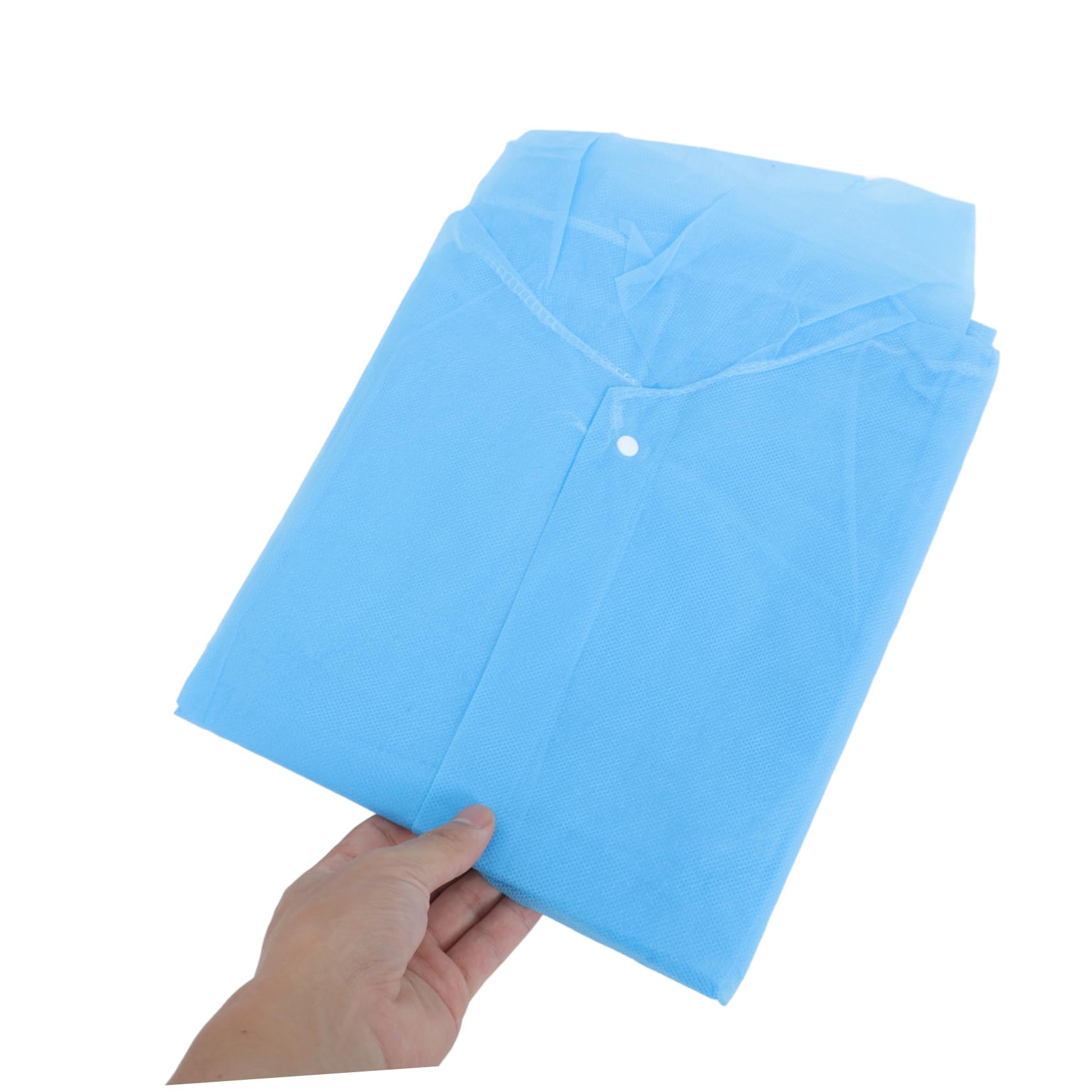 VILLCASE 10 Pezzi Camice da Laboratorio Usa e Getta Non Tessuto, Blu, Leggeri e Comodi per Ambienti di Lavoro