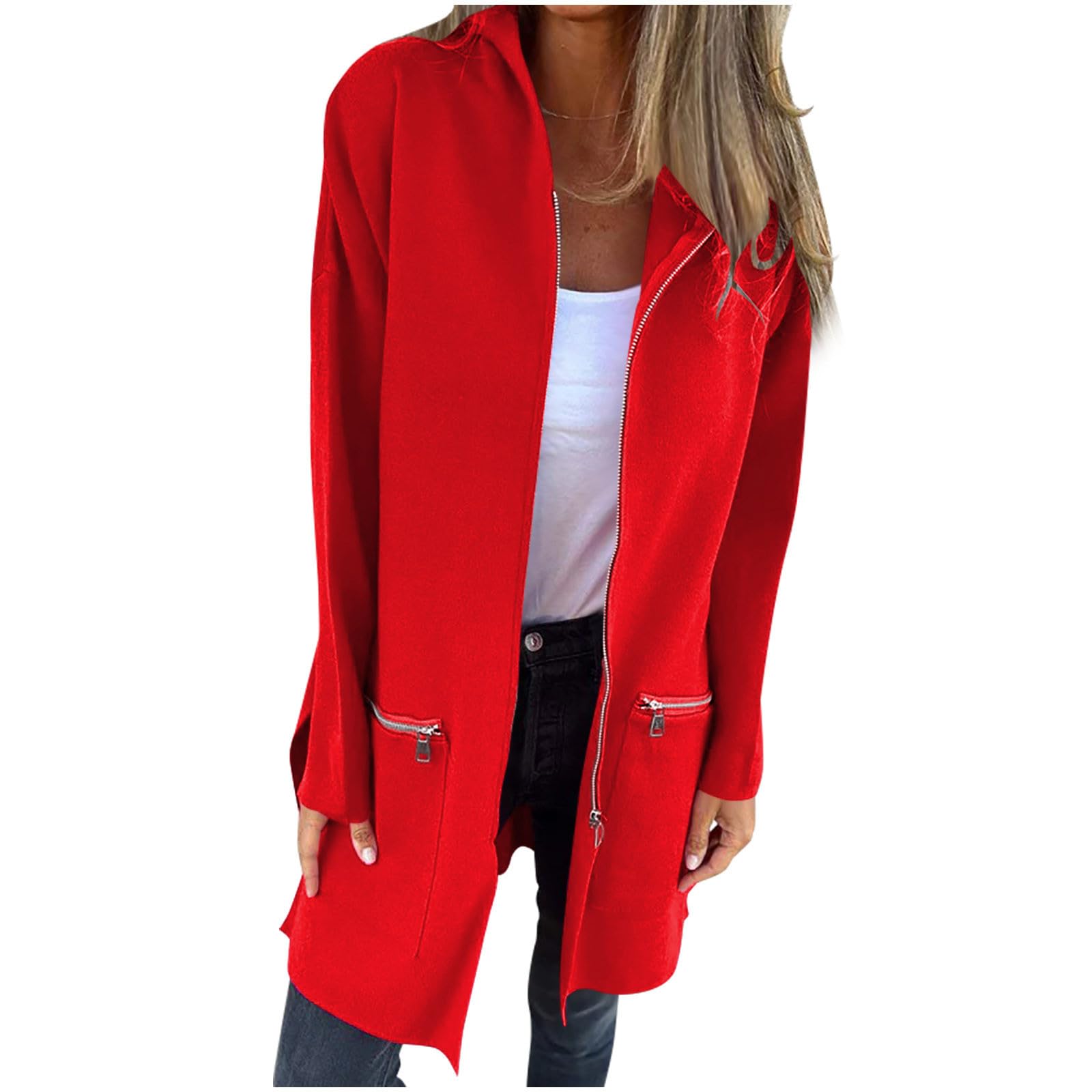 Womens Fall Winter Wool Coats Double Breasted Midi Peacoat Trench Coats Fashion Business Work Office Outdoor