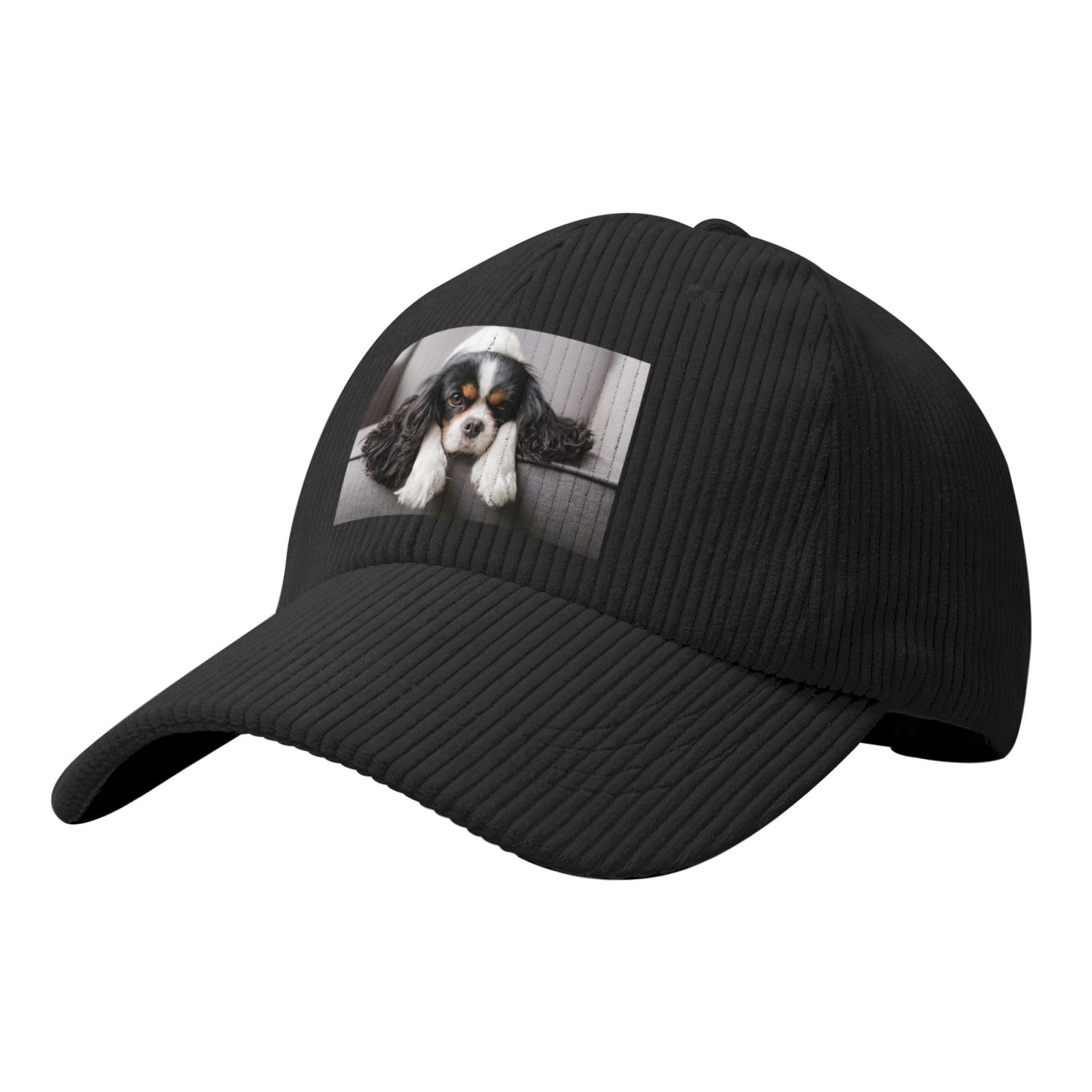 ALZVULG Cavalier King Charles Spaniel Dog, Corduroy Baseball Cap Adjustable Classic Dad Hats Trucker Hats