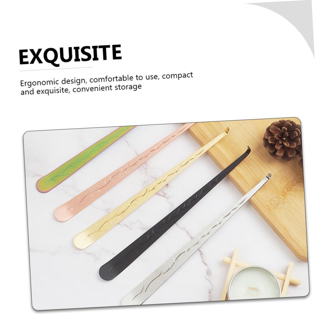 Cabilock 4pcs Candle Extinguisher Candle Wick Hooks Candle Extinguish Hook Oil Lamp Snuffer Wicks for Oil Lamps Candle Accessory Candle Wick Dippers Stainless Steel Fire Hook Long Handle