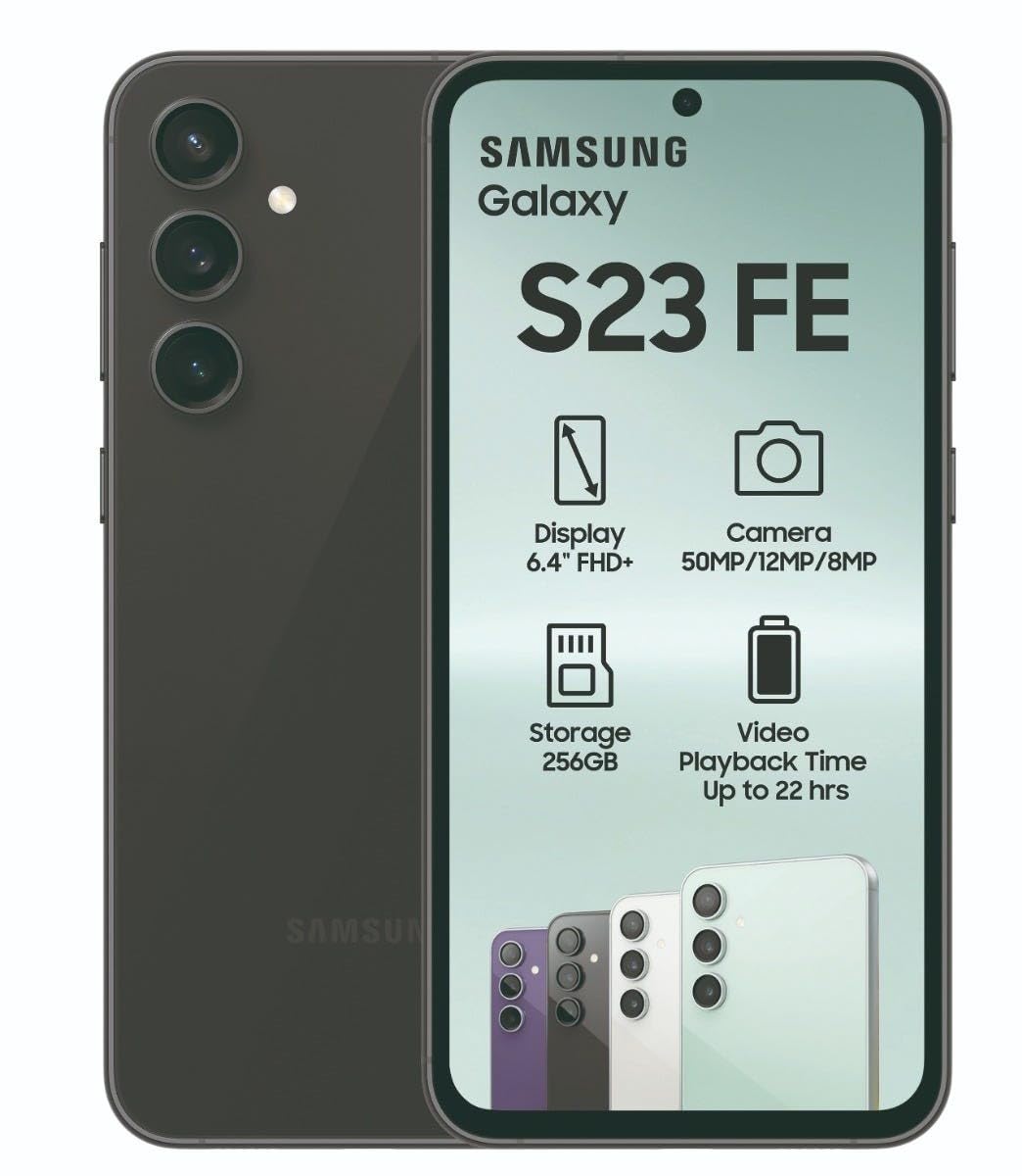 Samsung Galaxy S23 FE 8GB 256GB Dual SIM 5G Smartphone, Graphite