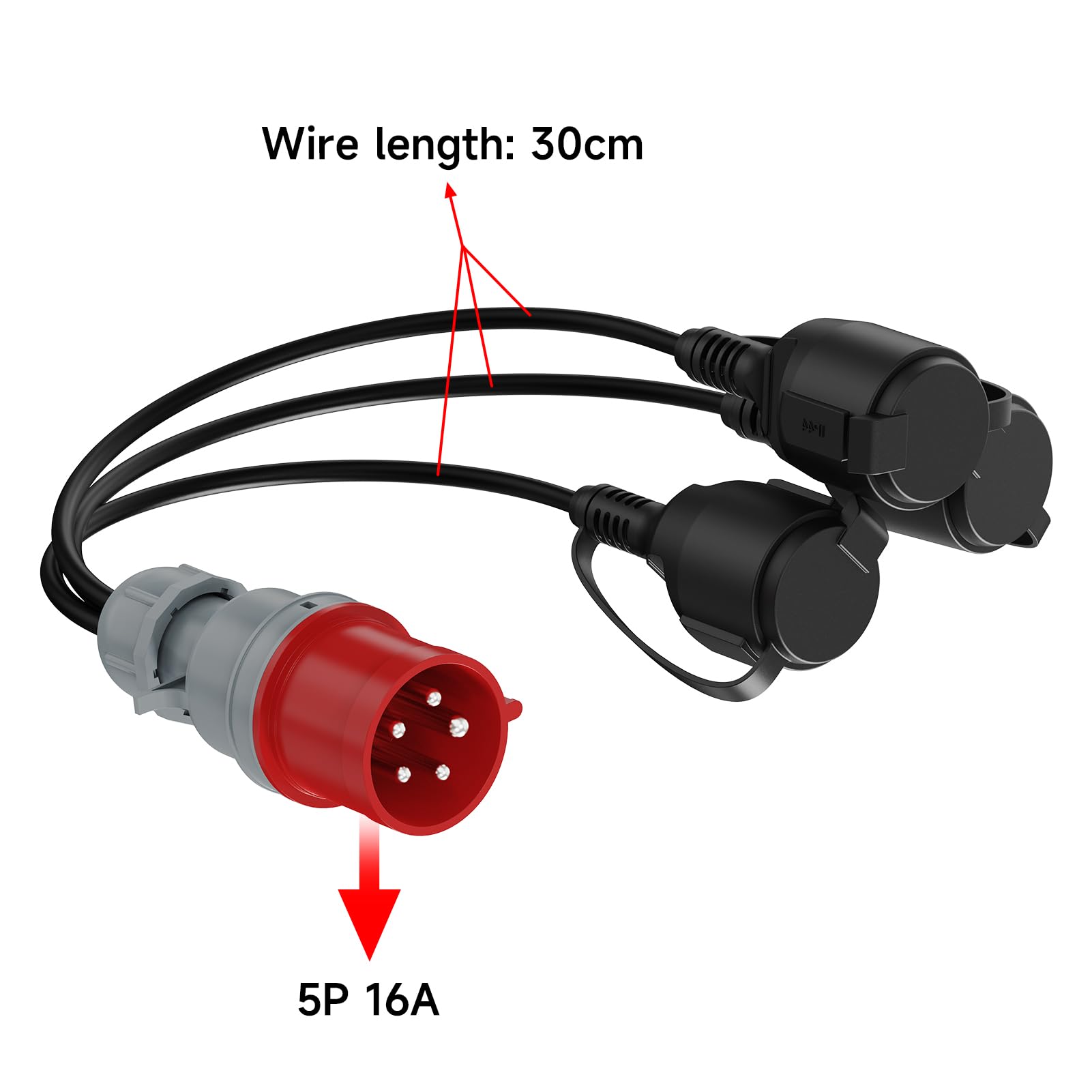 Adattatore CEE a corrente elevata, 16 A, 3 x 230 V