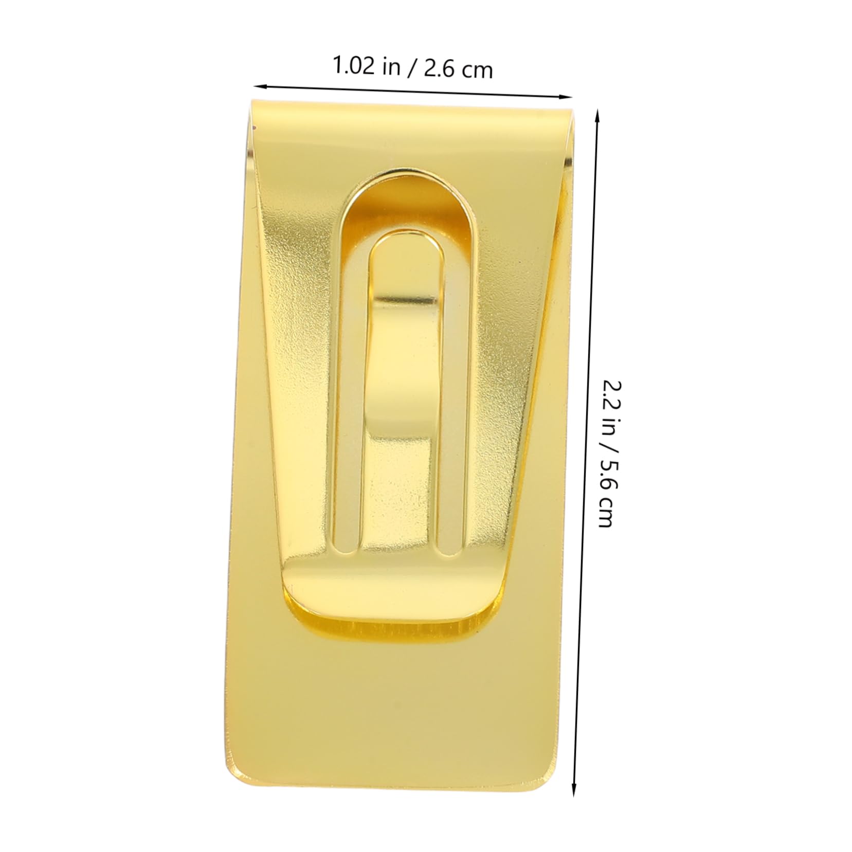 ARTIBETTER Stainless Steel Money Clip for Men Wallet Clip Paperclip Cash Organizer Gold Bulk