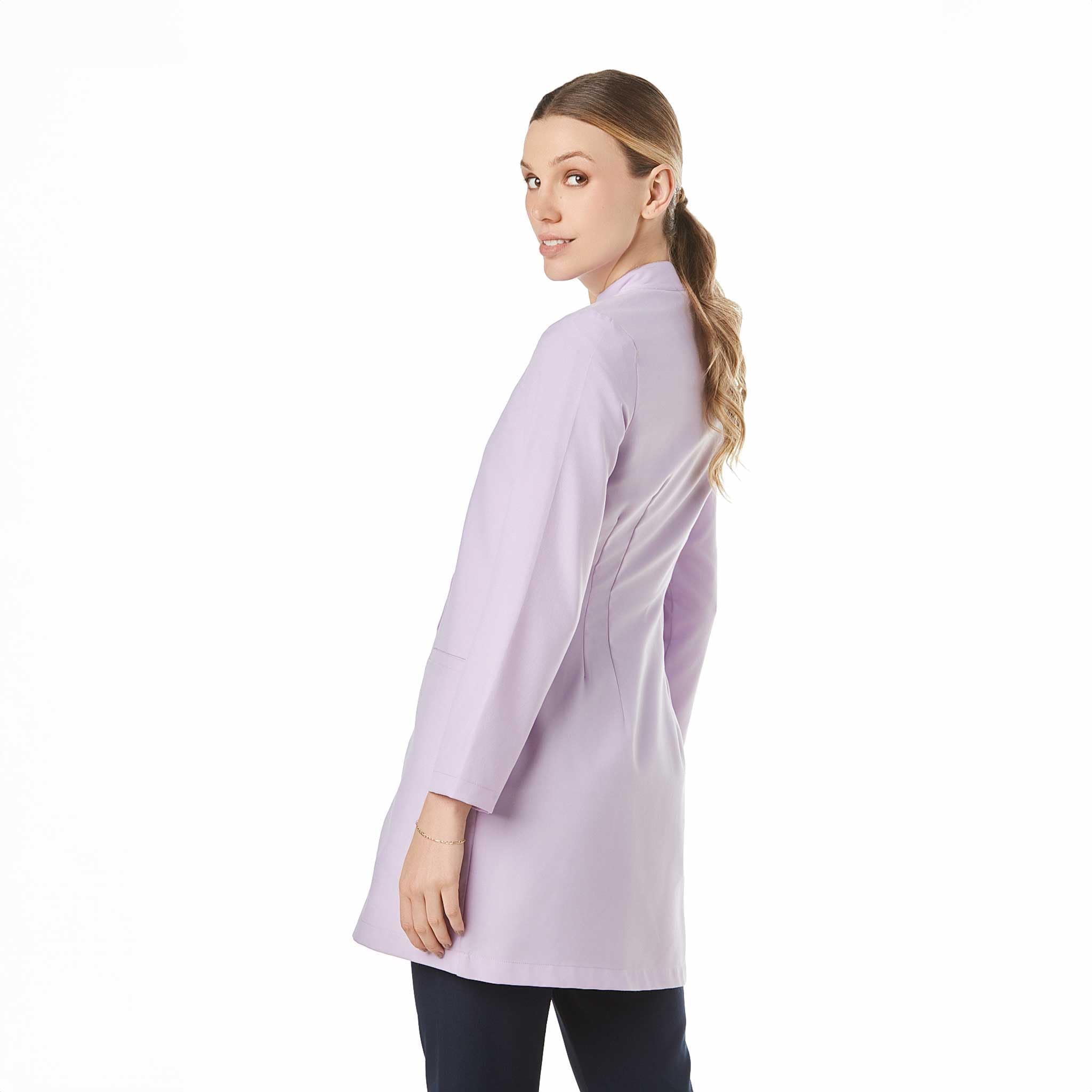 GALLANTDALE Bata Sanitaria Mujer Parigi | Bata Médica Entallada Slim Fit con Cuello Mao, Tejido Resistente y Repelente, Ideal para Hospital, Clínica y Consultorio
