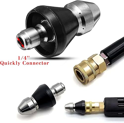 Miniatura 2 de Herramienta de limpieza de alcantarillado, boquilla de alta presión, boquilla de chorro de alcantarillado a presión, boquilla de manguera de chorro