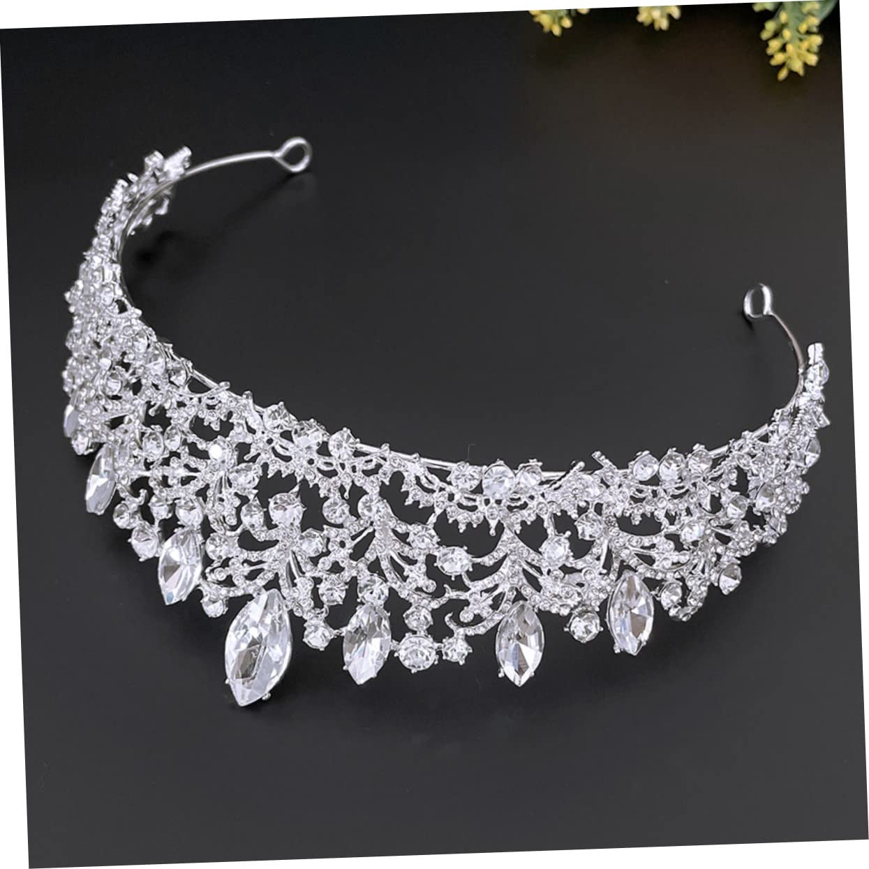 minkissy 3 Tocados De Novia Hechos A Mano Con Elementos De Diamantes De Imitación Delicados Tocados Para Mujeres Y Niñas.