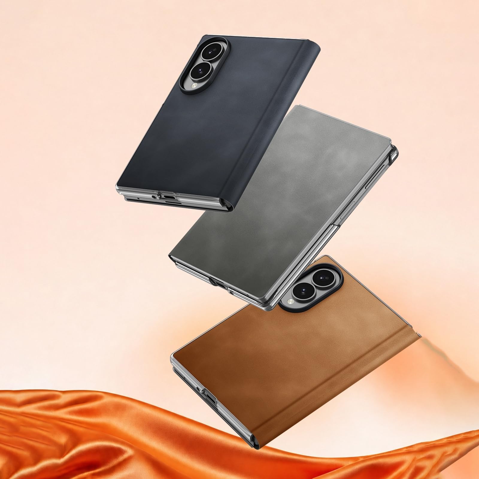 Funda para Samsung Galaxy Z Fold 8, Cuero Genuino Guscio