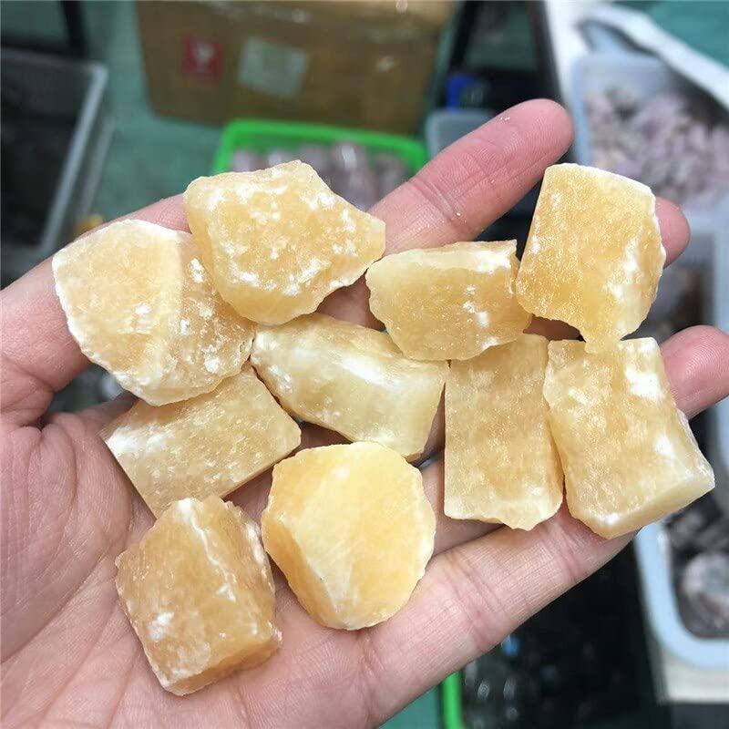 Natural Quartz Raw Natural Crystals Stones Gold Frozen Stone Calcite Rough for Sale - (Color: 100, Size: 20-30mm)