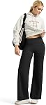Willit Leggings d'entraînement pour femmes Gym Large Leg High Waisted Pas de couture avant Jambe droite Pantalon de yoga Buttery Soft