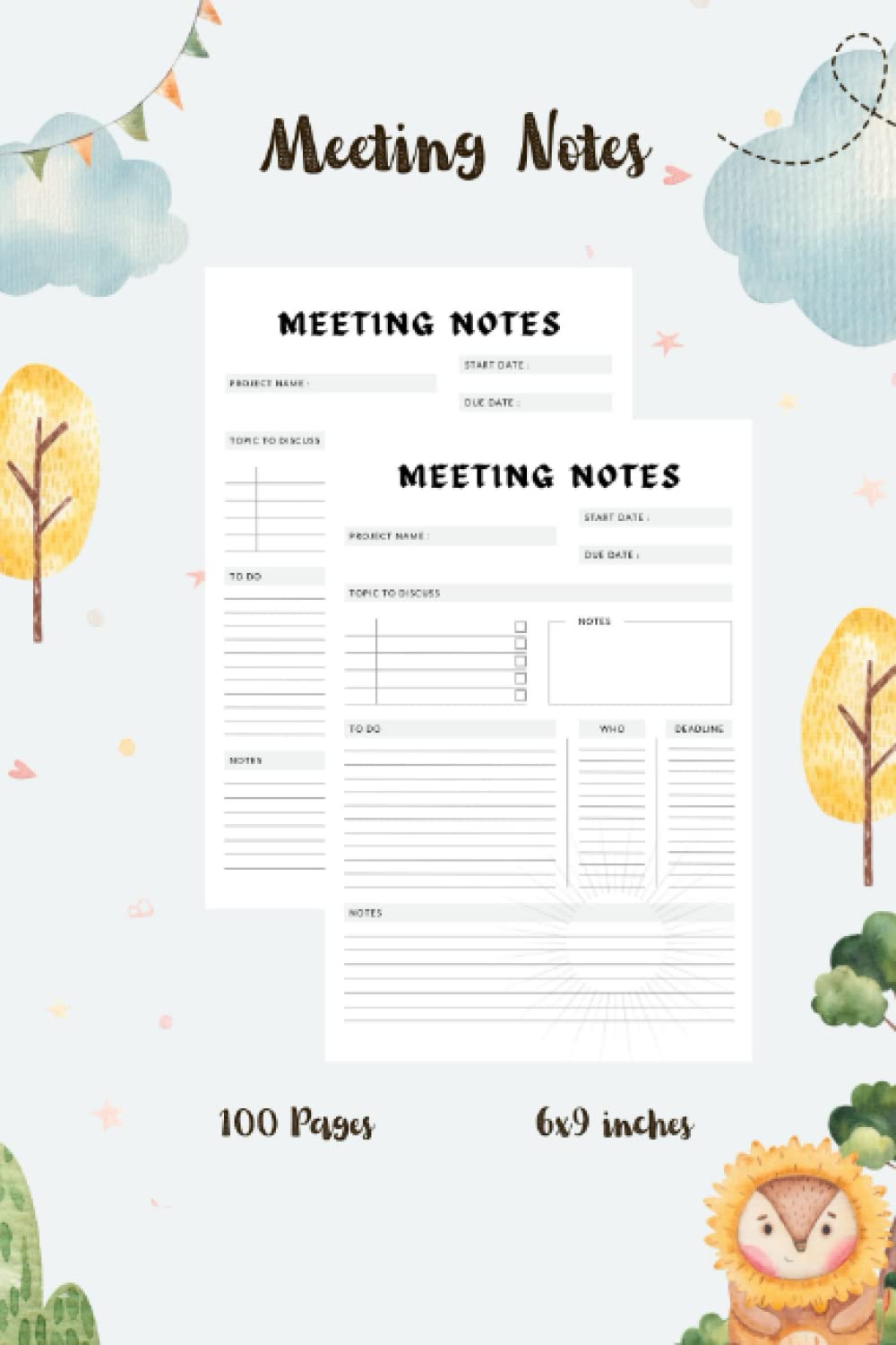 Meeting Notebooks for Work: Meeting Notes Business Organizer Notebook for Meetings | Minutes Taking Record Log Book With Action Items & Notes | Secretary Logbook Journal