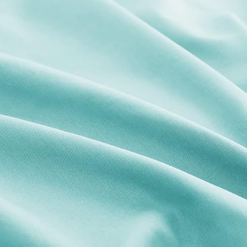 Holiyjog Blue Duvet Covers 100% Washed Microfiber Bedding Sets Solid Color - Soft And Preathable Duvet Cover Set With Zipper Closure & Corner Ties Queen Size #TOP3