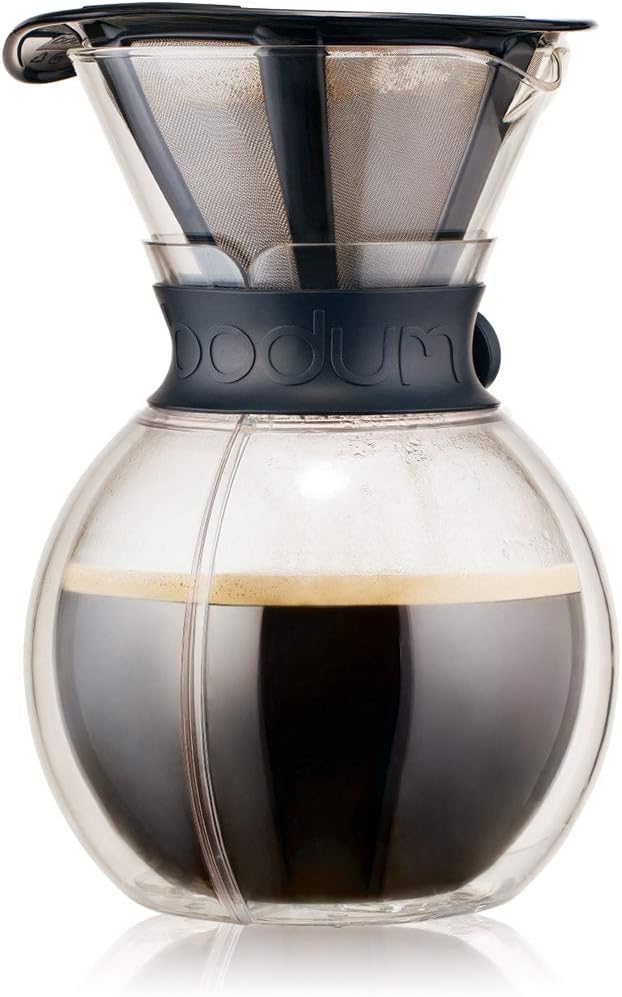 Bodum Pour Over Coffee Maker with Filter, Borosilicate Glass 1.0 L