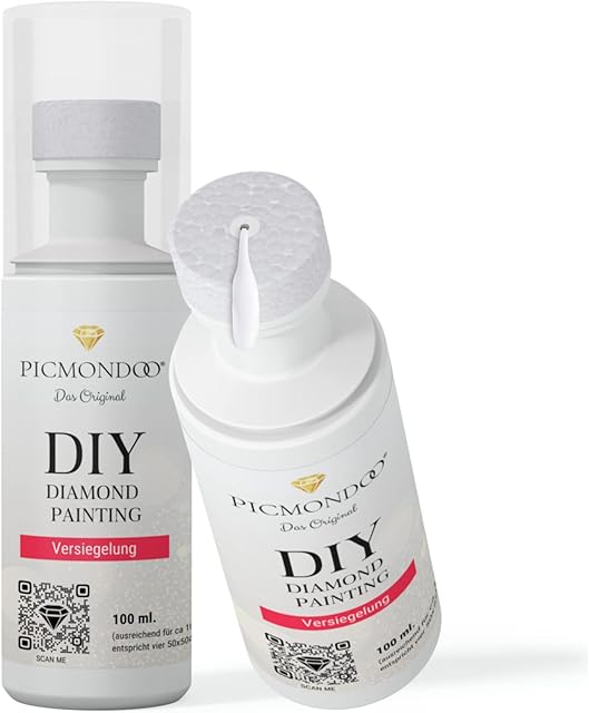 Picmondoo Diamond Painting Sealant 3,4OZ - The Original - Diamond Painting Accessories - Transparent Diamond Painting Accessories for Fixing & Sealing Diamonds