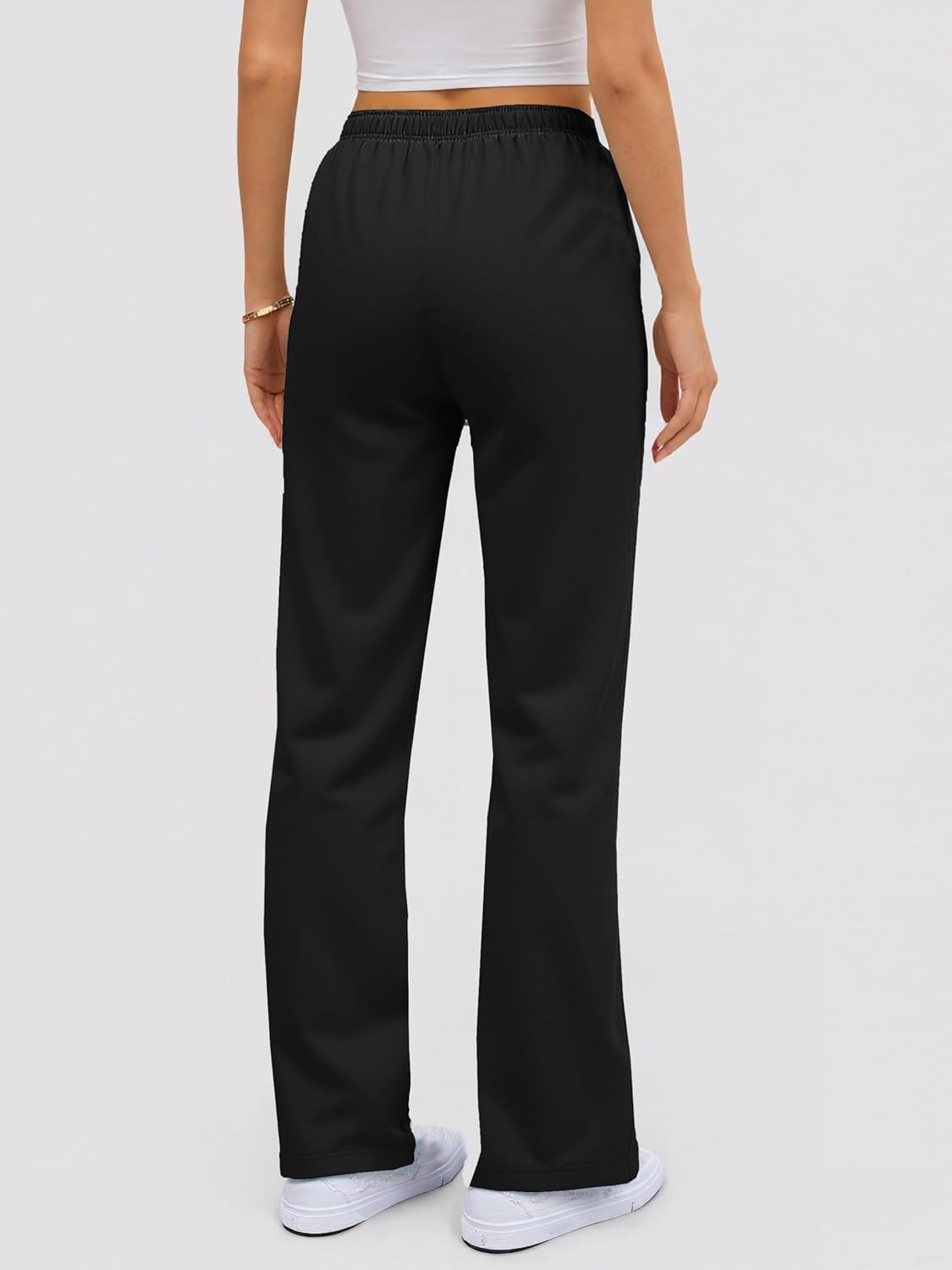 TCHH-DayUp Women's Wide Leg Fleece Sweatpants Straight Leg Baggy Sweat Pants with Pockets - Image 5